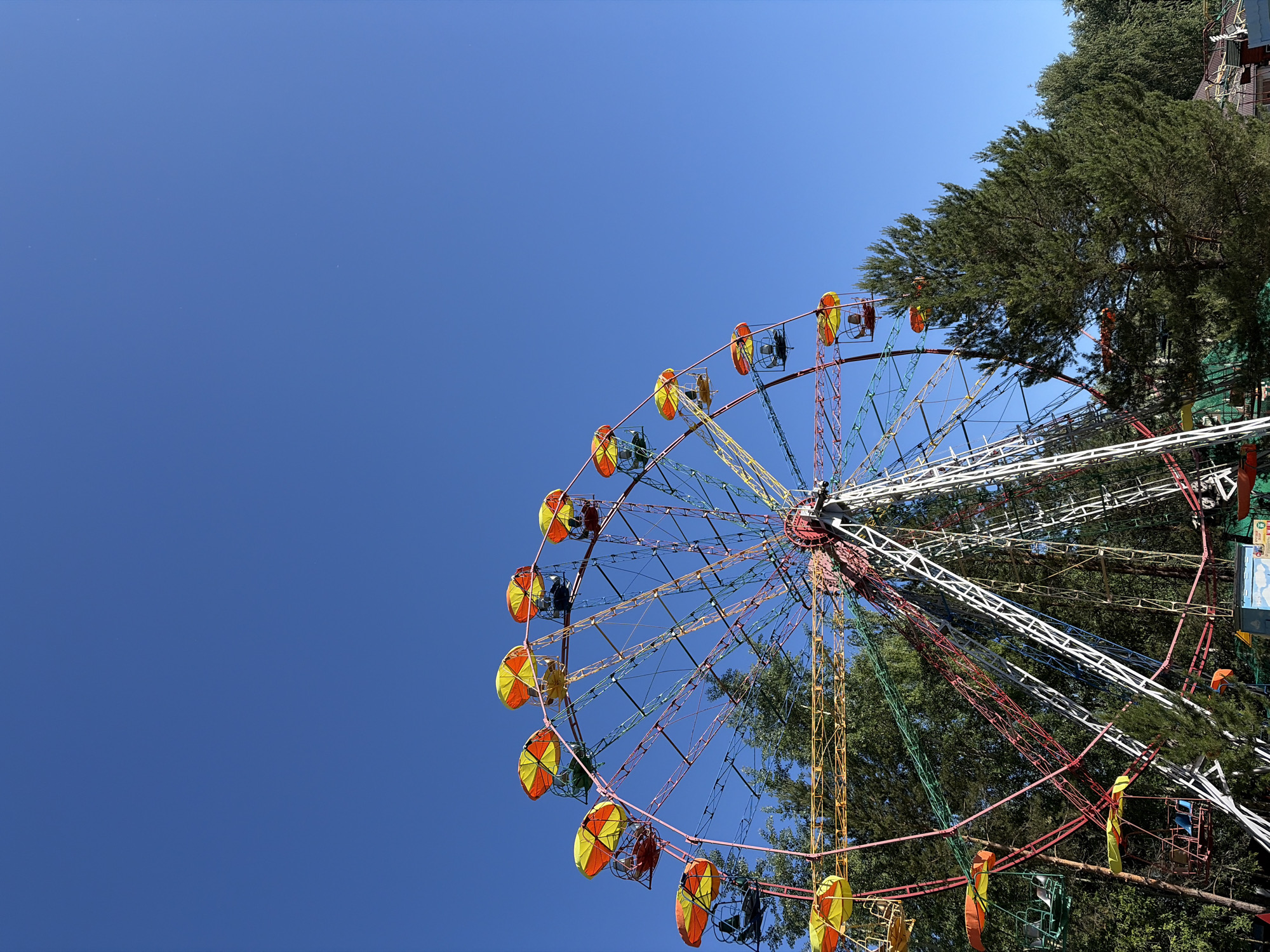 Woman documents amusement park visit in Chaikovsky, Russia
