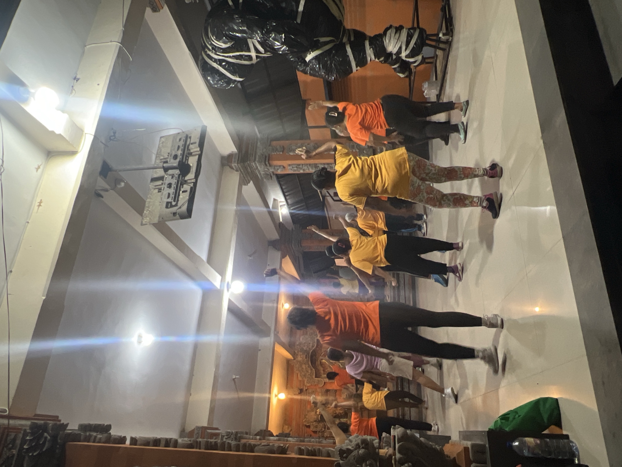 Dance exercise class draws dozen participants in Ubud, Indonesia
