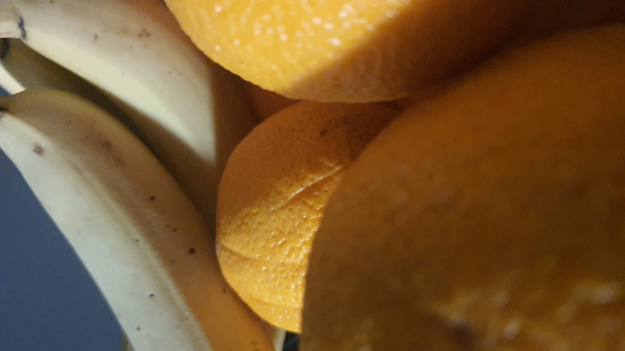 Fruit cluster with bananas and oranges observed May 21