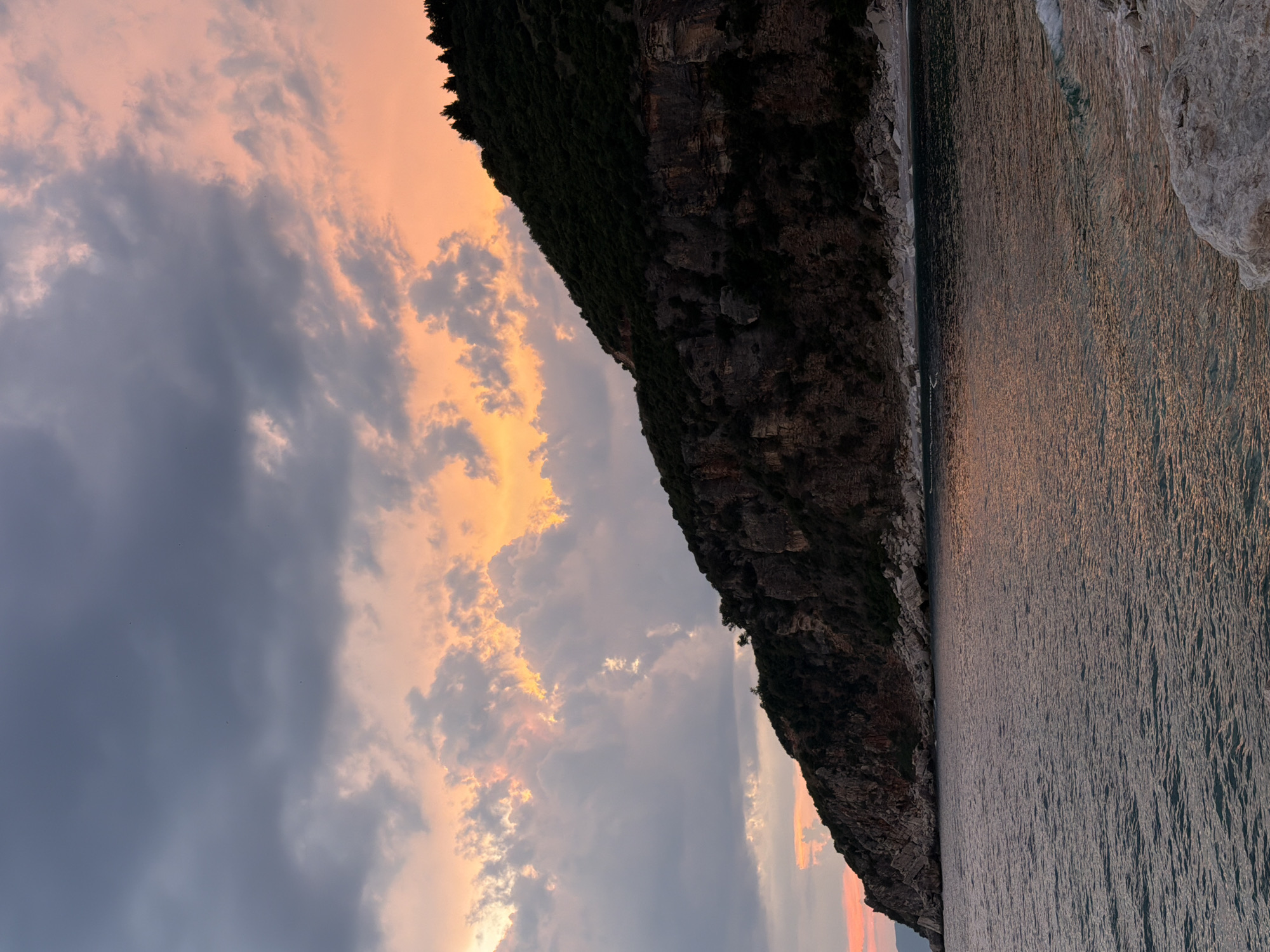 Sunset documented over Montenegro's Perazića Do coastline