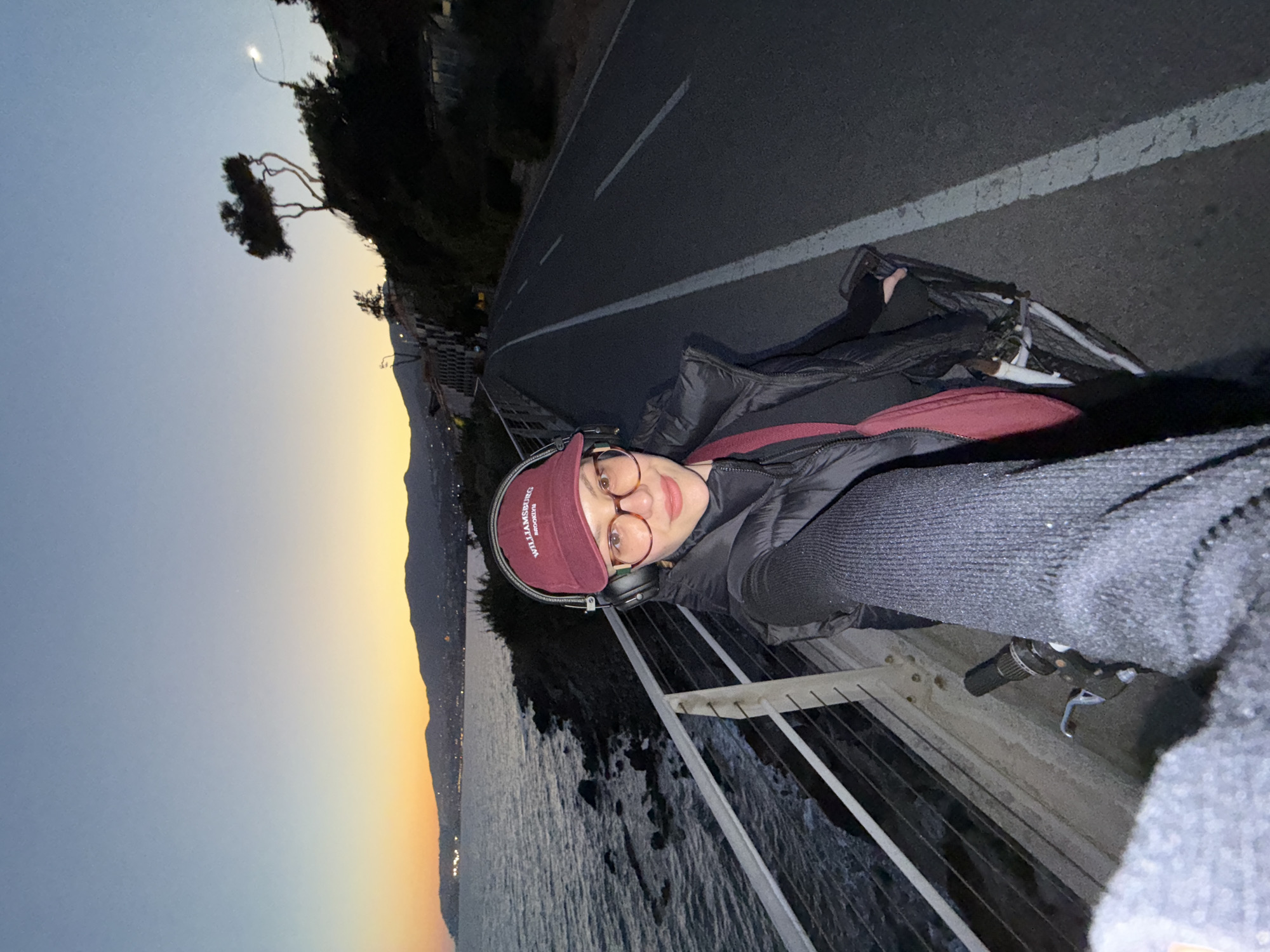 Cyclist captures twilight coastal moments in Sanremo