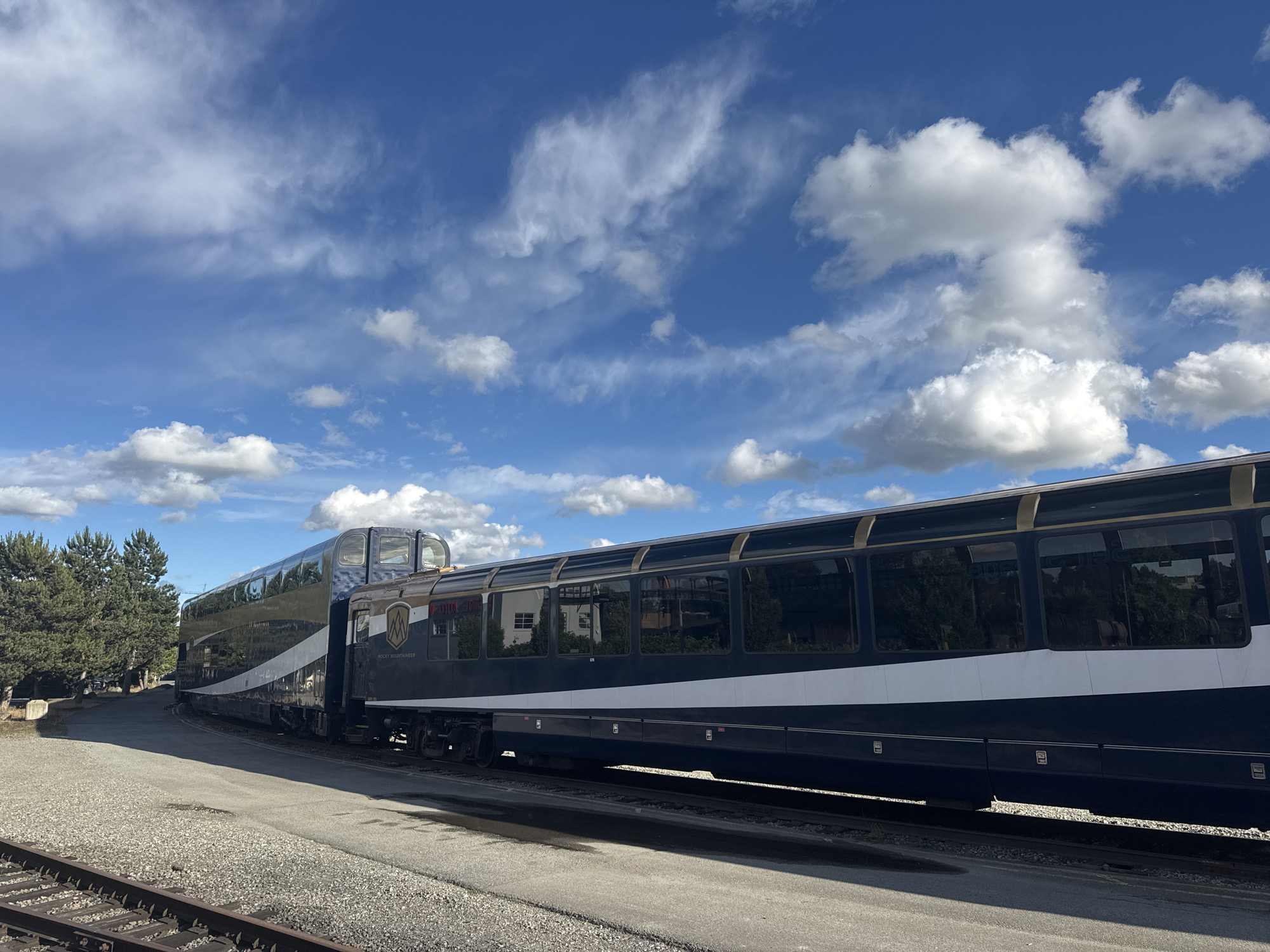 Rocky Mountaineer luxury train spotted stationary in Vancouver