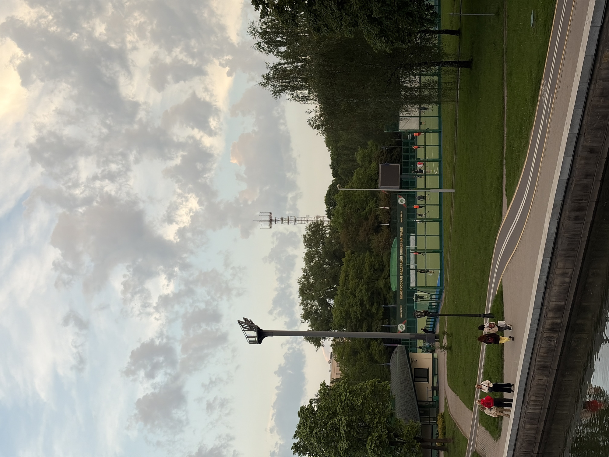 Evening sports activities documented at Minsk park complex