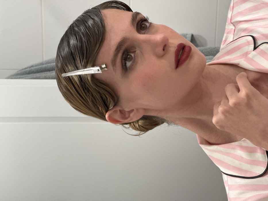 Woman documents day through series of selfies across locations