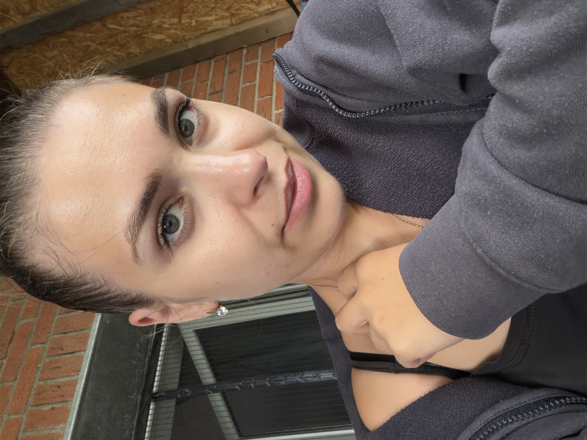 Selfies and laptop time in a backyard hangout spot