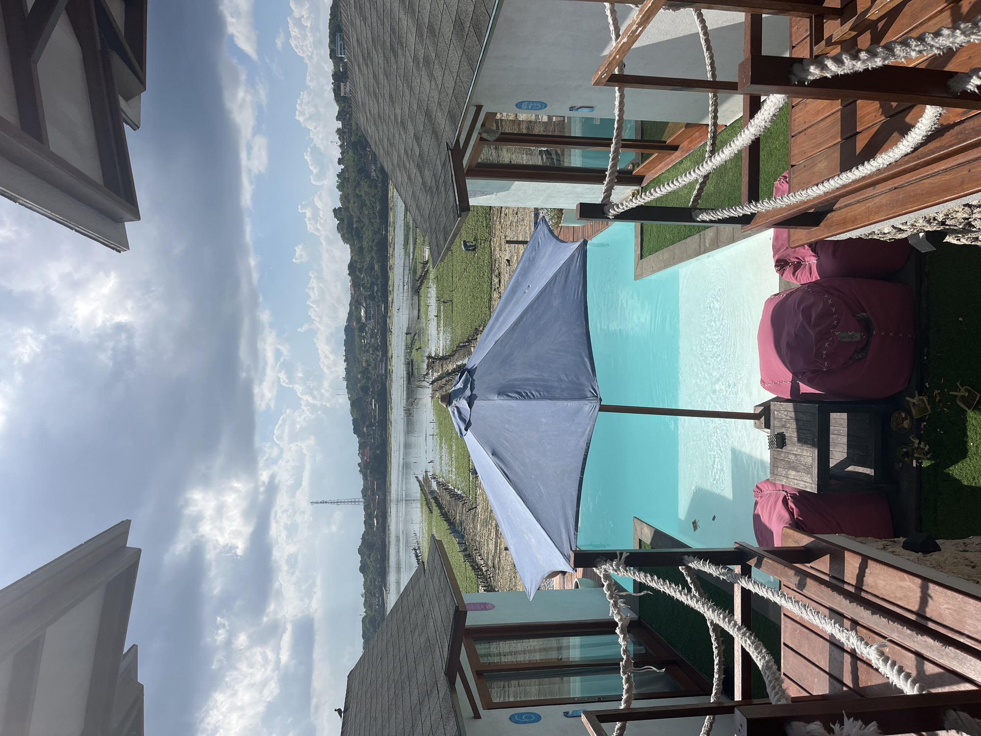 Resort day in Nusa Penida as storm clouds gather offshore