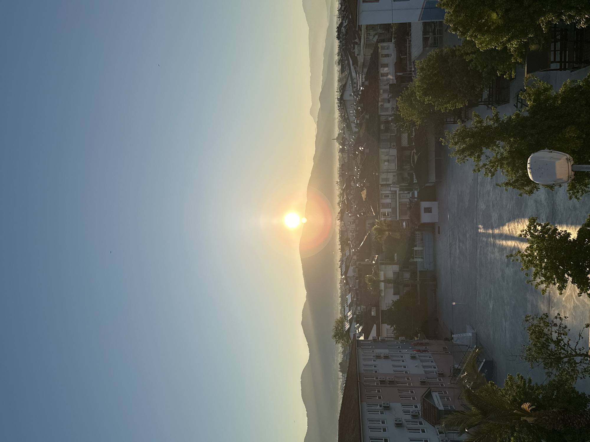 Early morning sunrise documented in Fethiye, Turkey