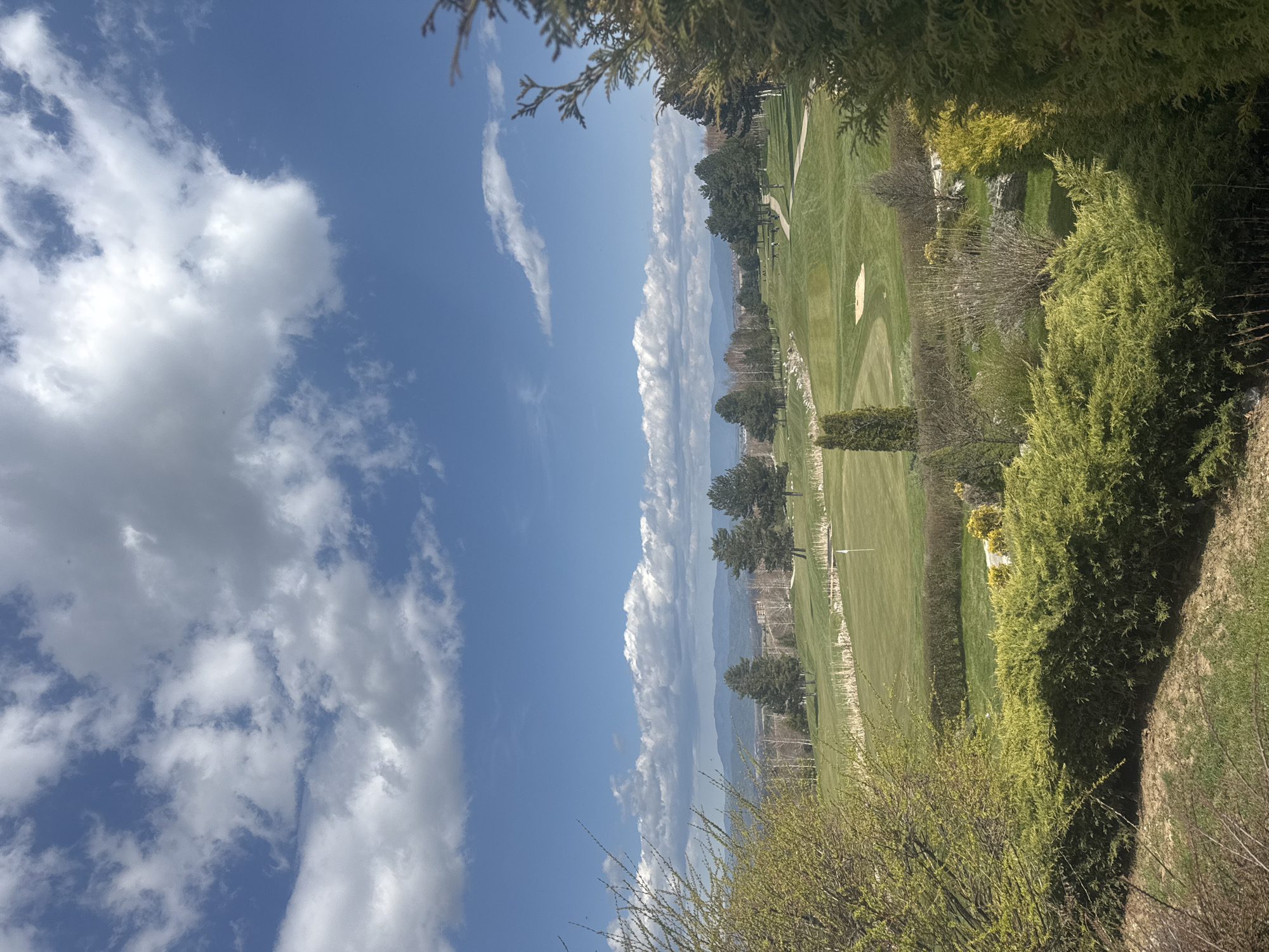Springtime landscapes documented across Razlog, Bulgaria golf course area