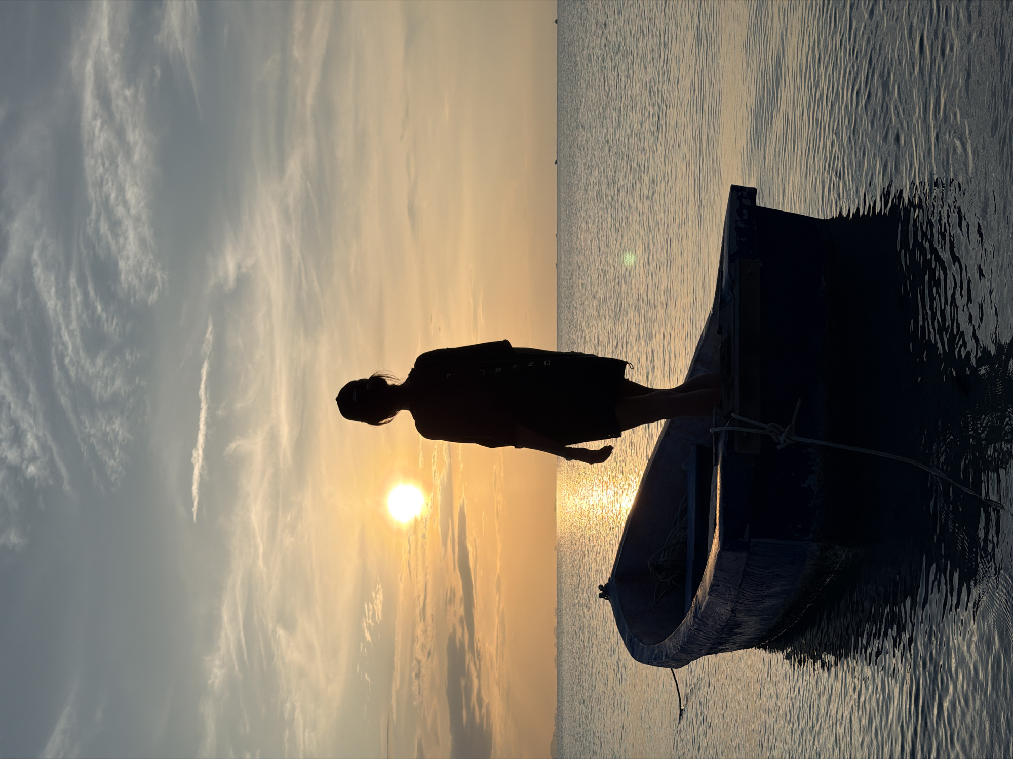 Quiet moments on a small boat at Ko Samui sunset