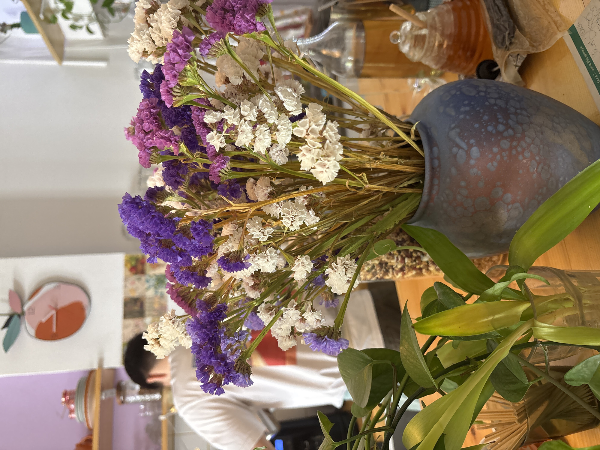 Dried flower arrangement photographed in Belgrade home