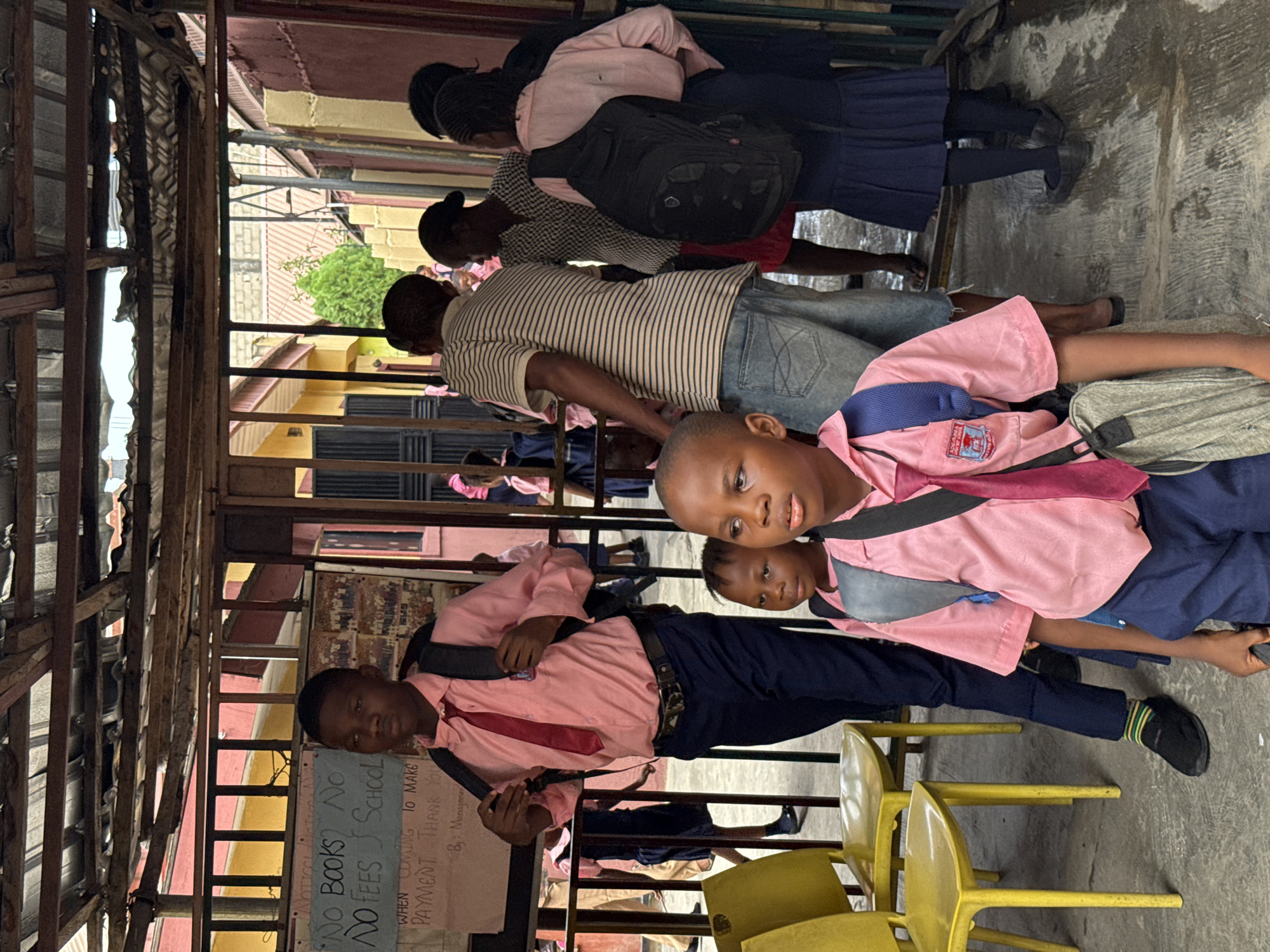 Students gather at no-fee school in Ado, Nigeria