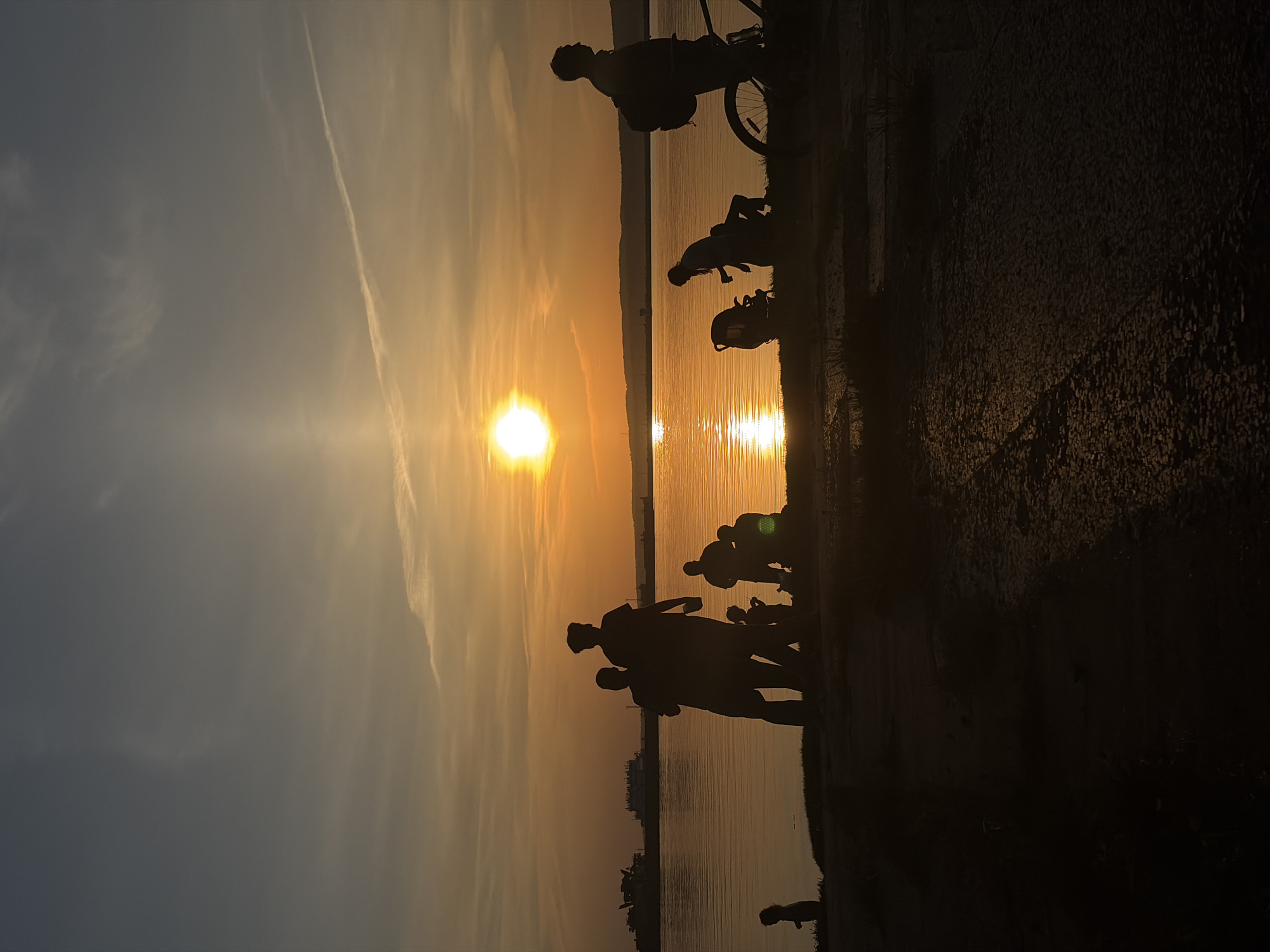 Evening sunset gathering draws crowds to Kama River in Chaikovsky