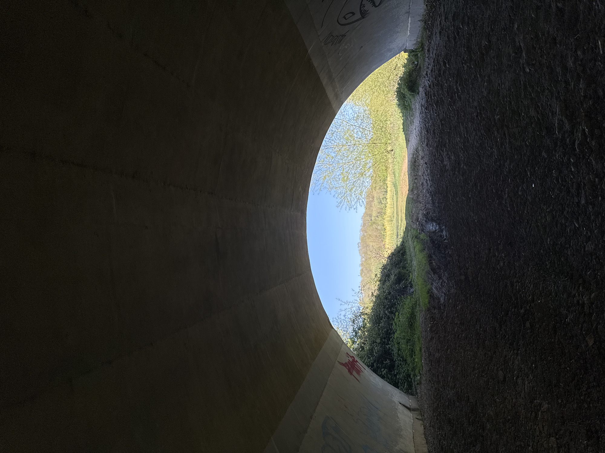 View captured from concrete tunnel in Tinwell, UK