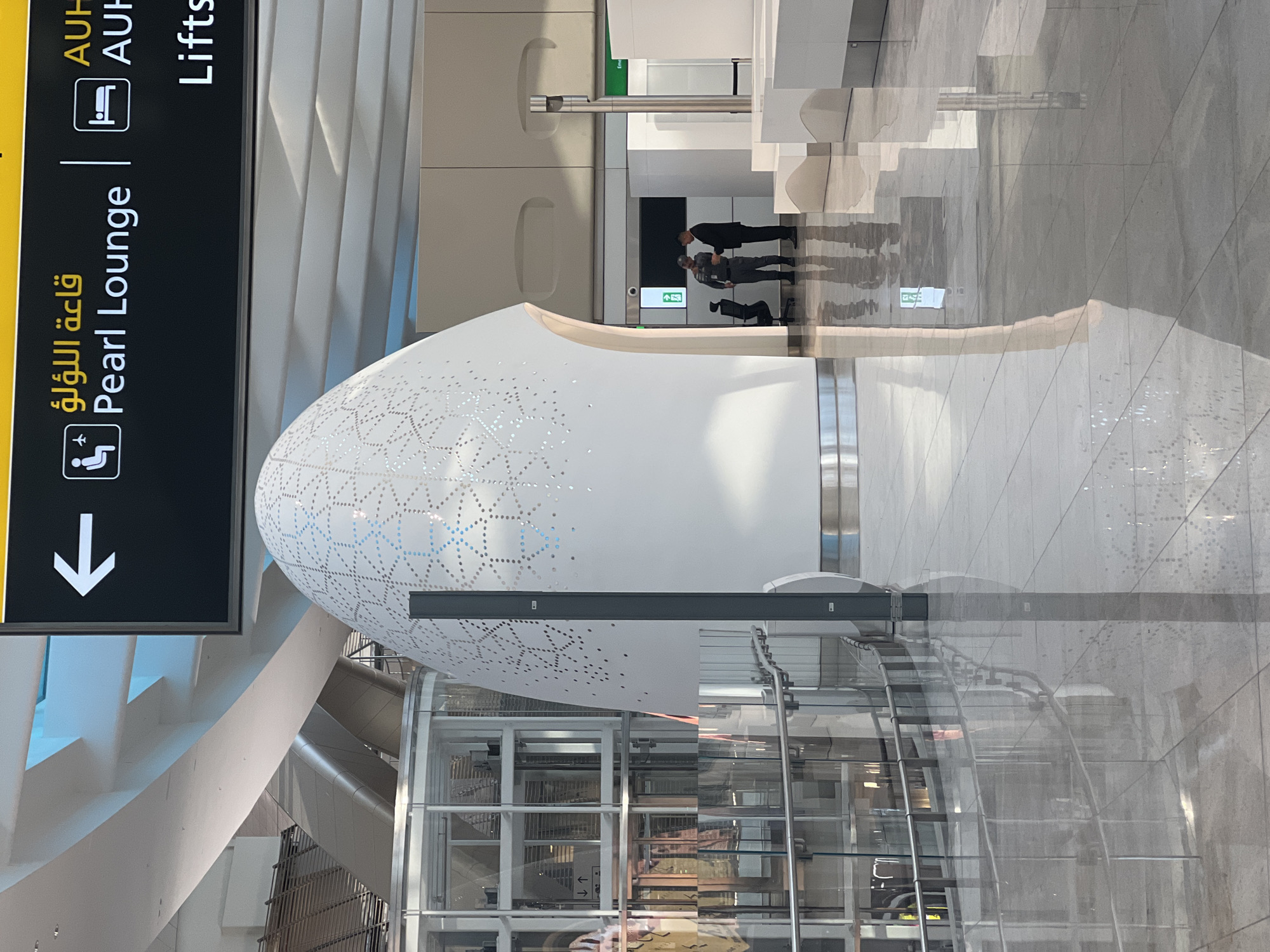 Inside Abu Dhabi International Airport's modern terminal