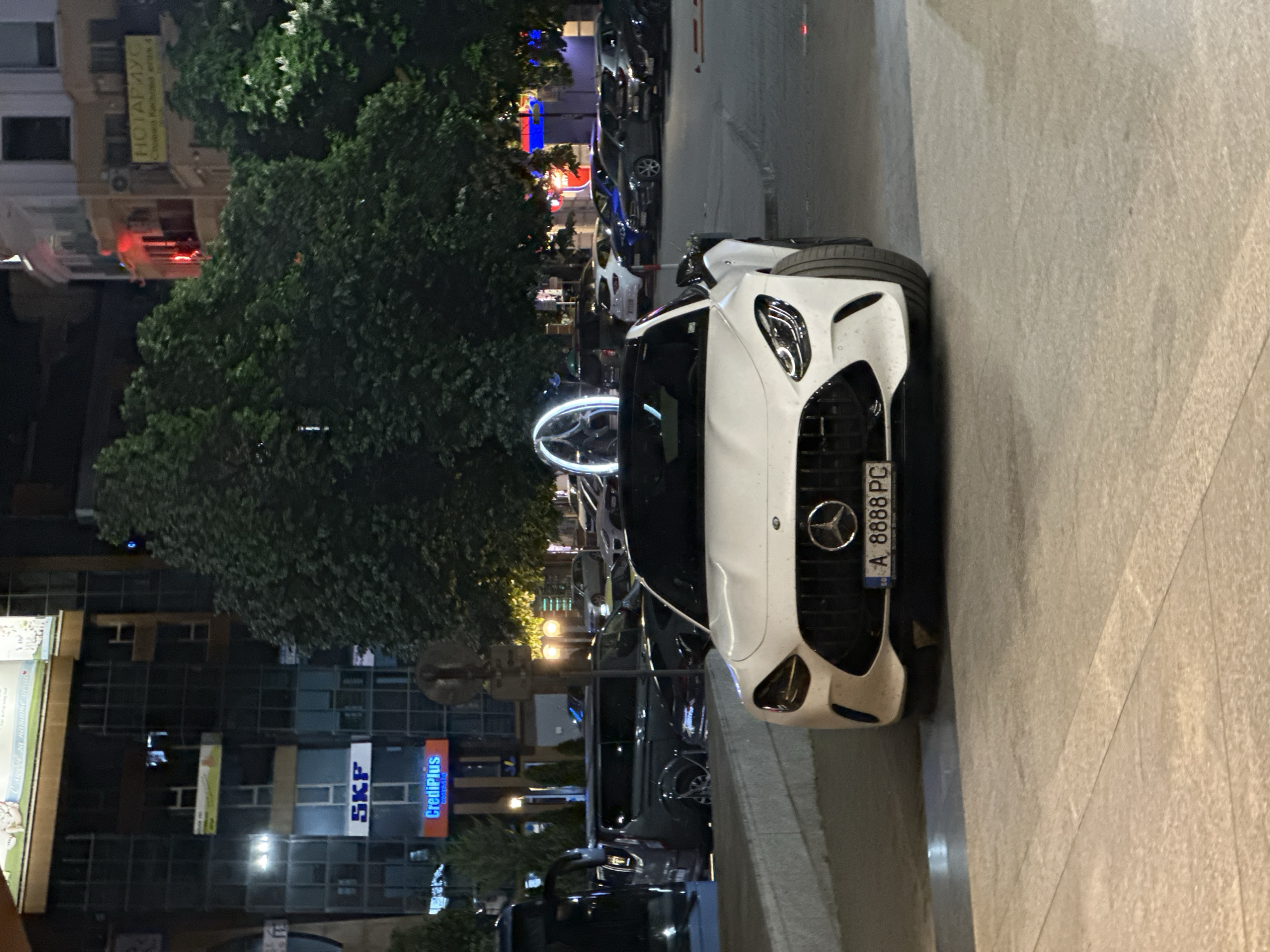 White Mercedes AMG GT spotted parked in Plovdiv, Bulgaria