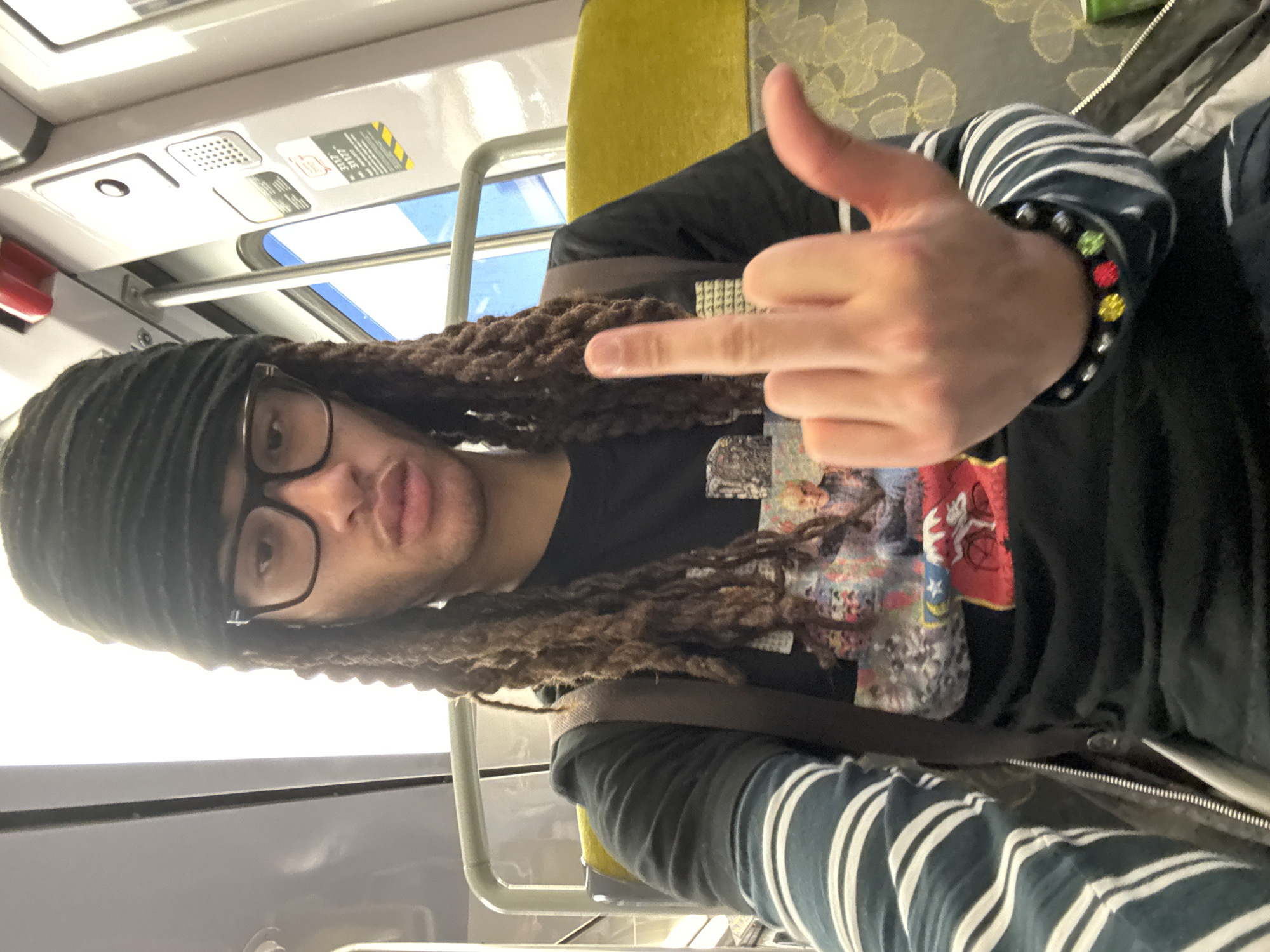 Train passengers documented during evening commute in Massy