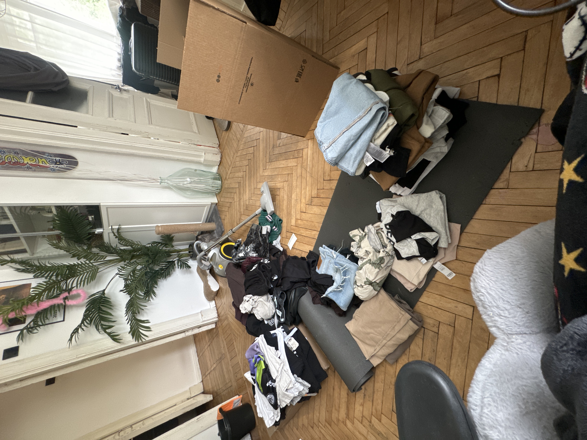 Disheveled interior scene documented in Moscow apartment