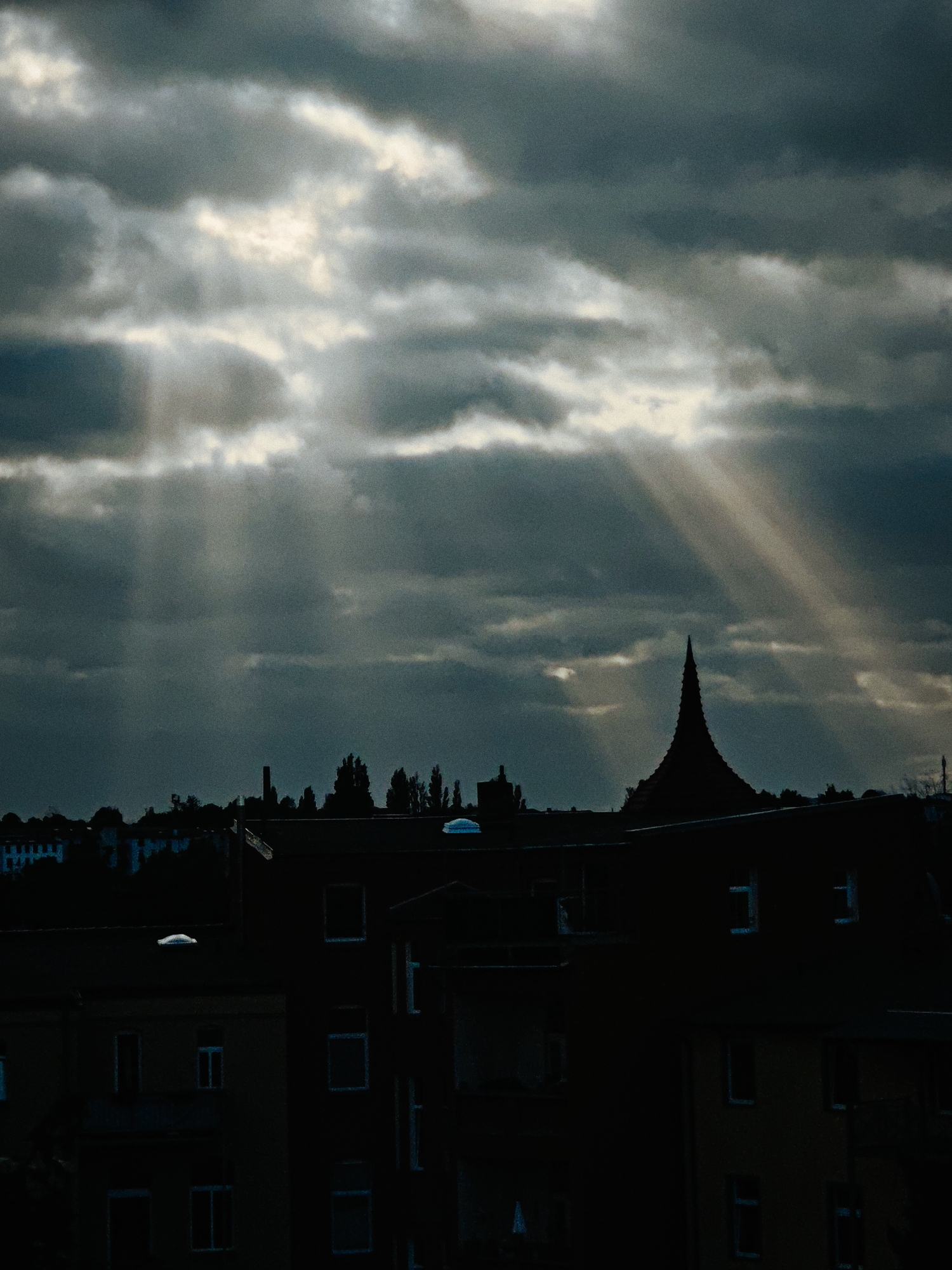 Schwerin summer Friday: stormy skies, sunflowers, and city views