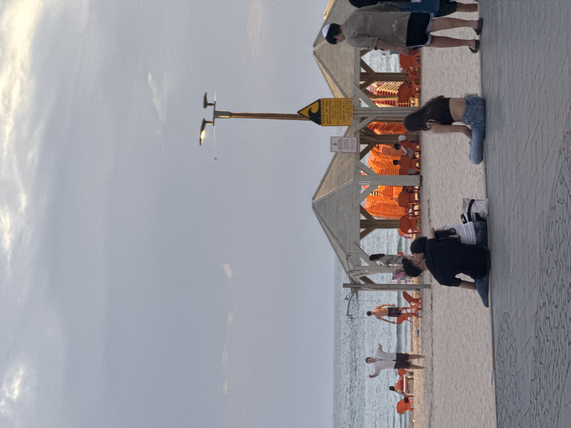 Tel-Aviv beachgoers enjoy afternoon at furnished coastal area
