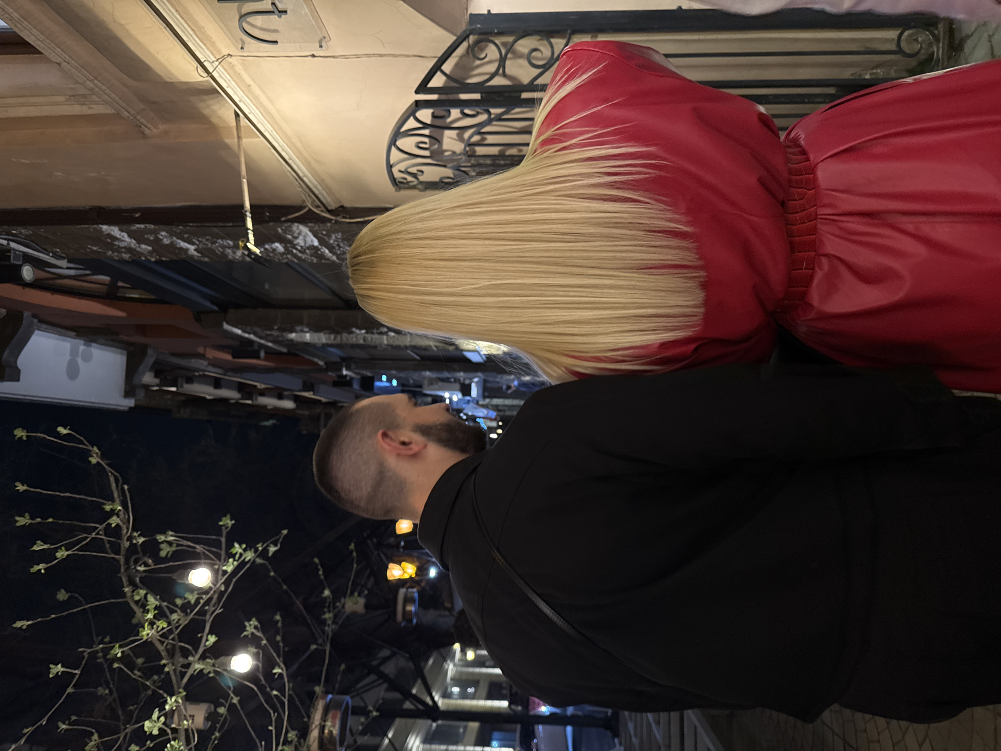 Man observed on nighttime street in Yerevan, Armenia