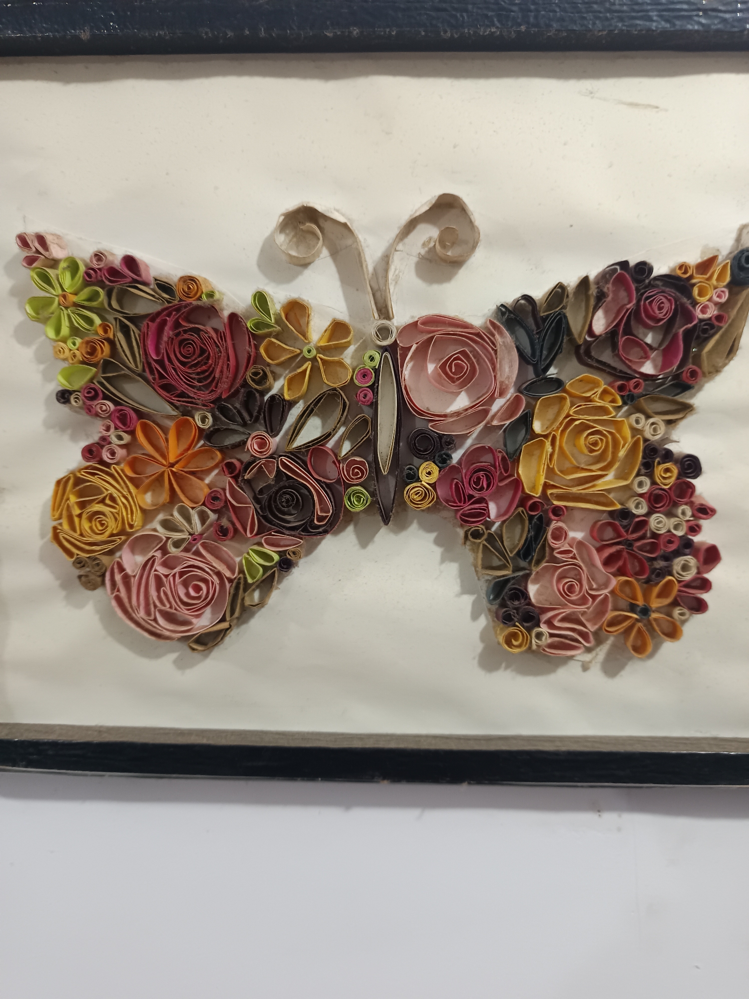 Art collection featuring butterfly, Chaplin portrait observed in Chopdem