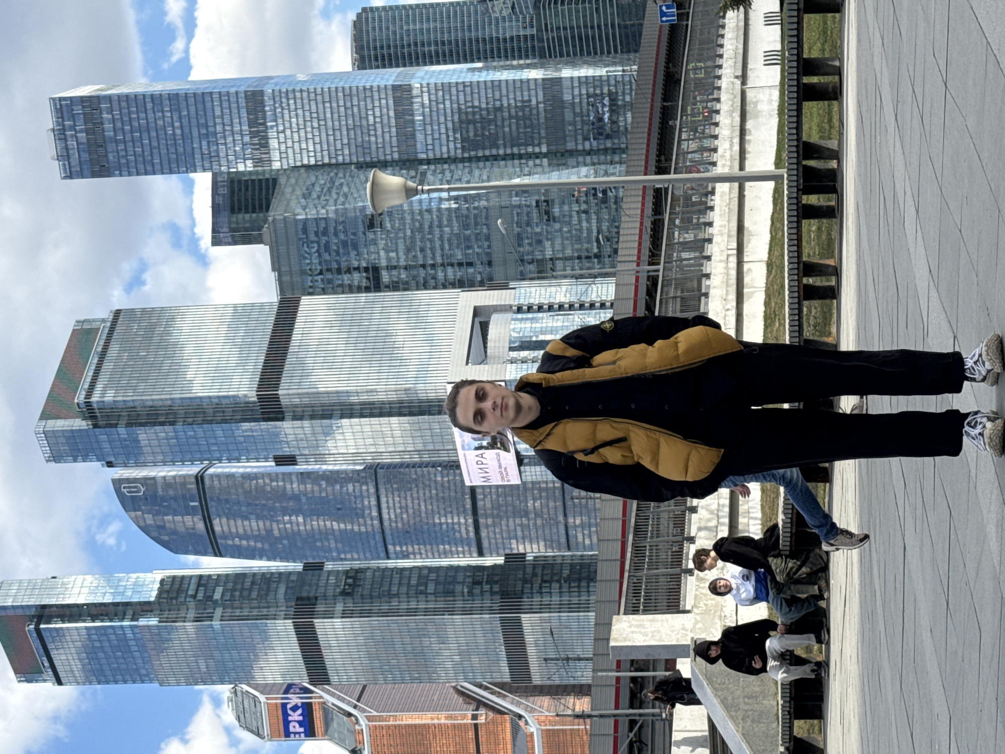 Young man photographed in casual attire in Khimki, Russia