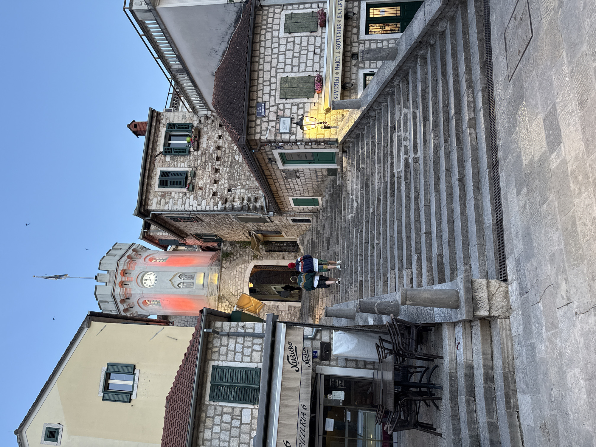 Evening scenes captured in historic Herceg Novi, Montenegro