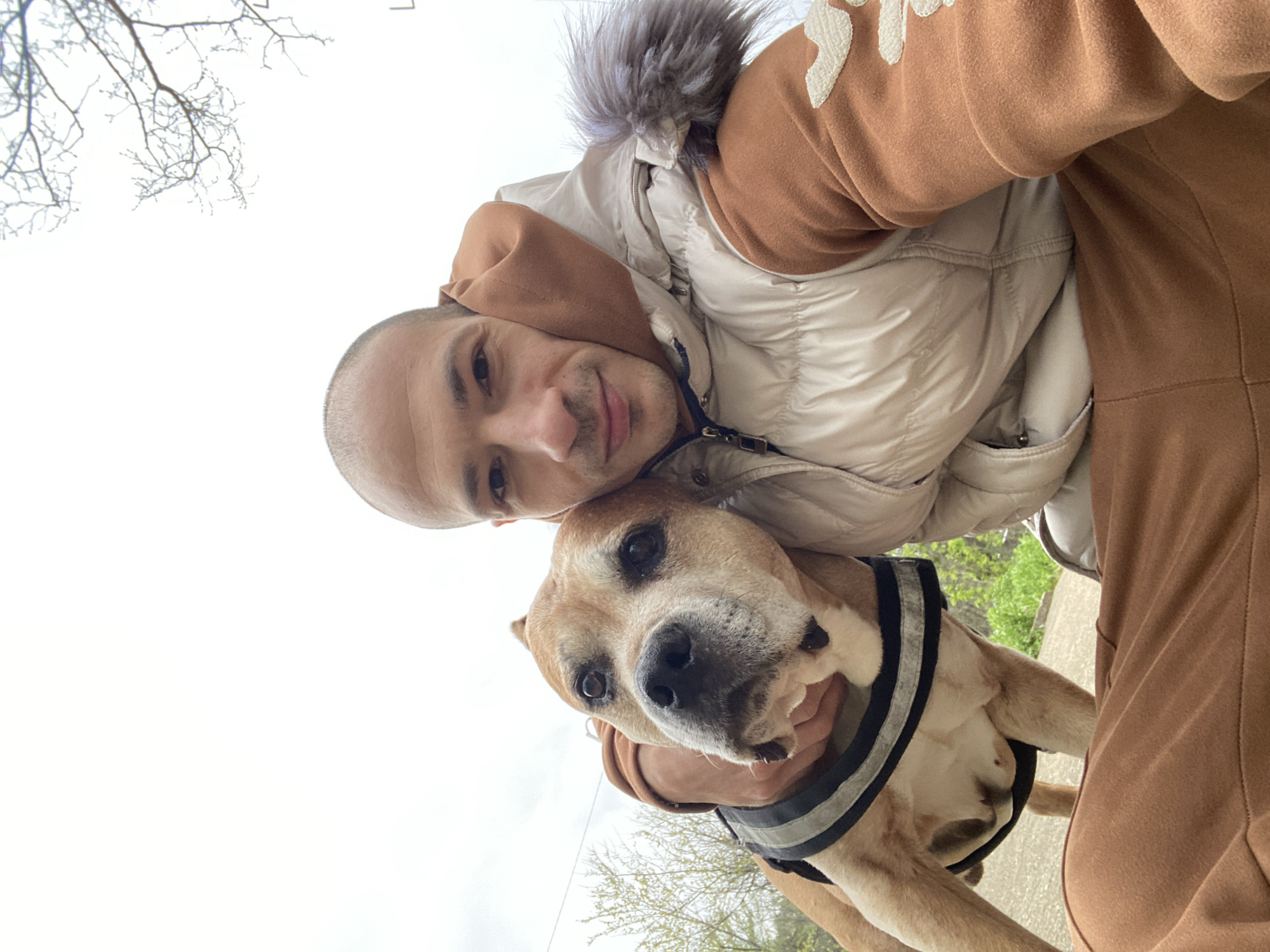 Man takes early morning selfies with dog in Pleven