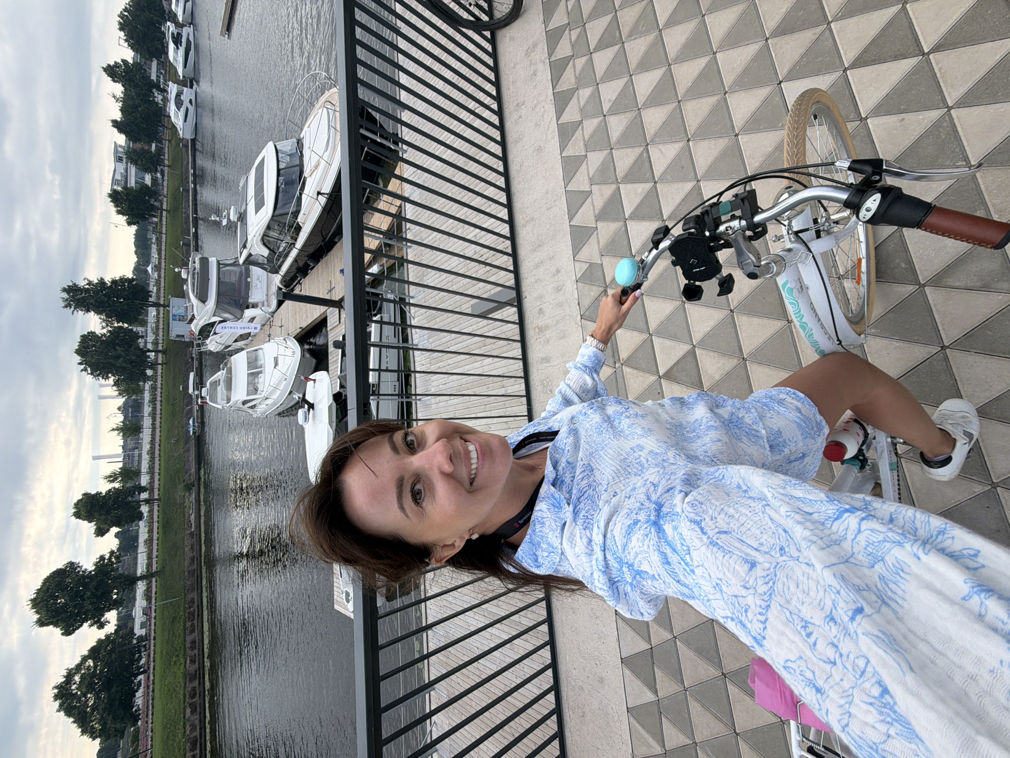 Afternoon along Riga's canal promenade and marina