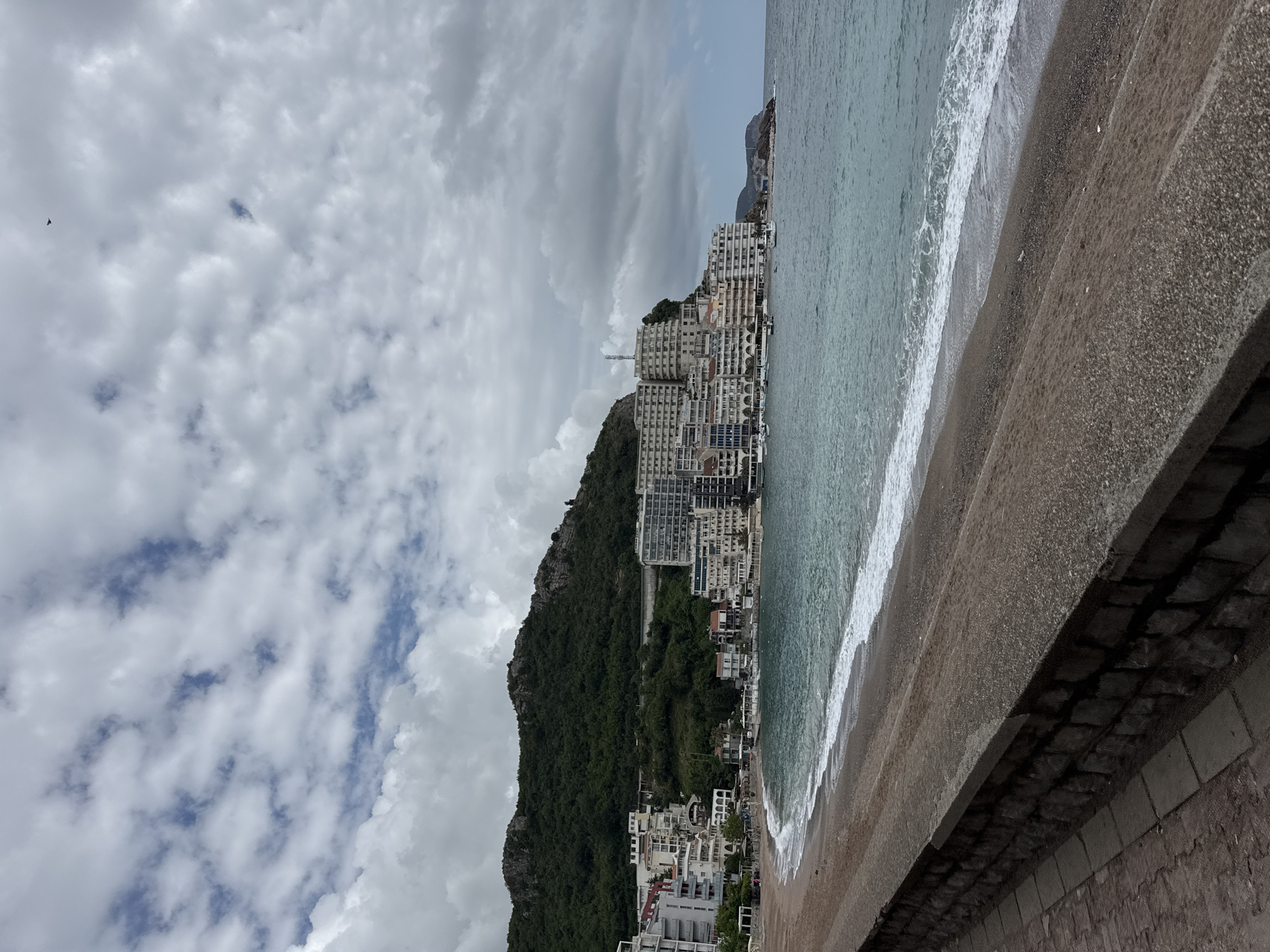 Coastal scene documented in Rafailovići, Montenegro beachfront area