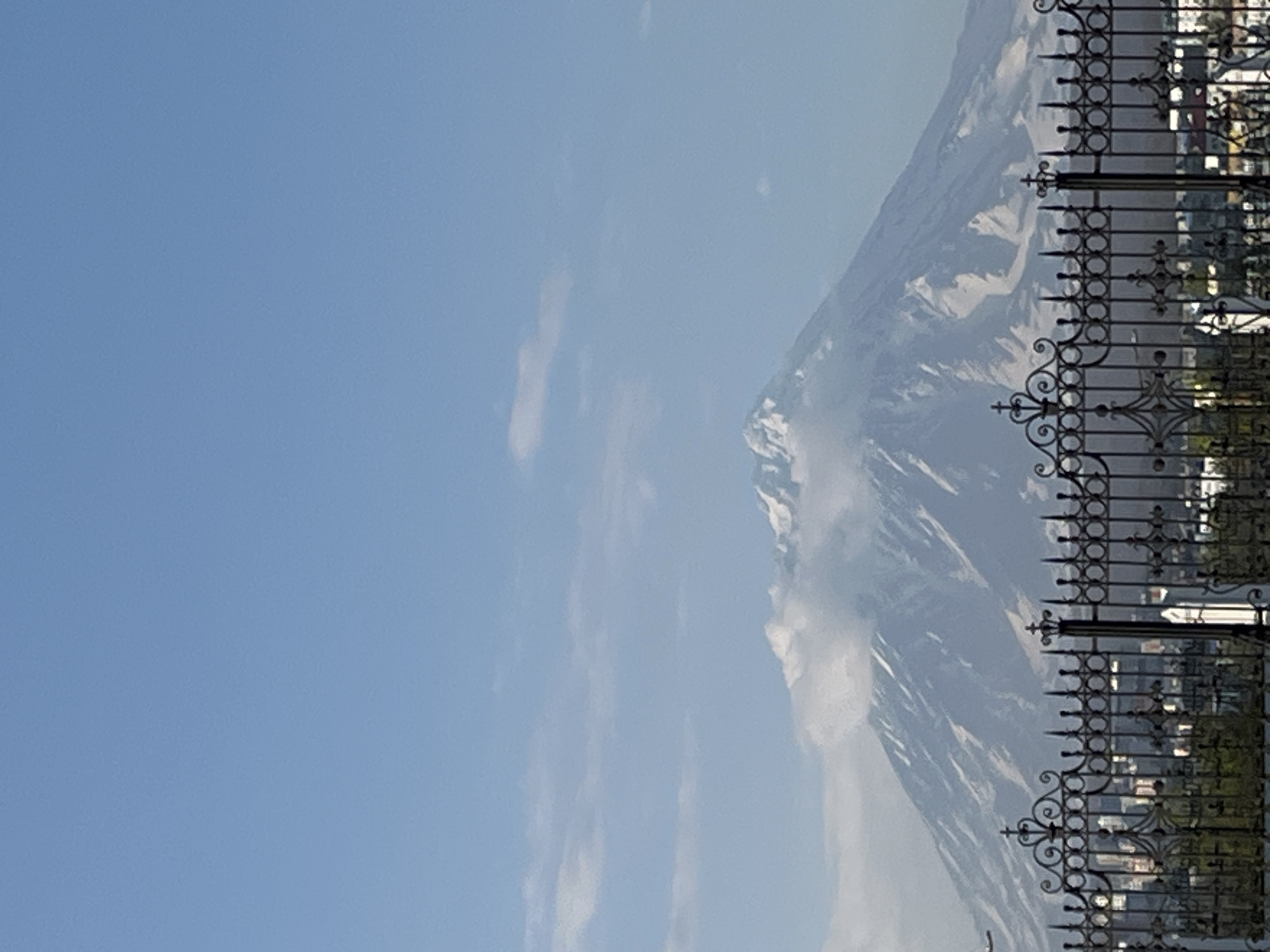 Morning views captured in Petropavlovsk-Kamchatsky show bell tower, mountains