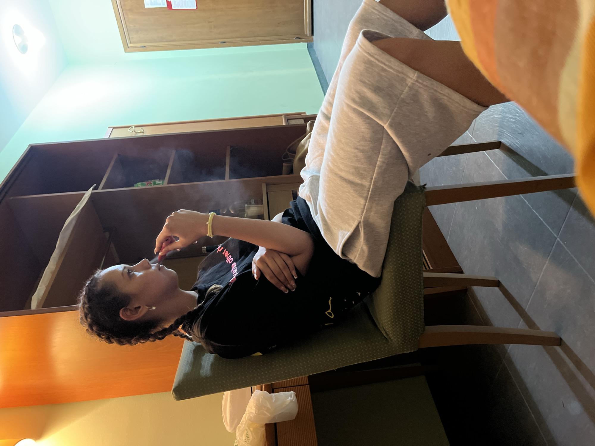Young travelers socialize in Montecatini Terme hotel rooms overnight