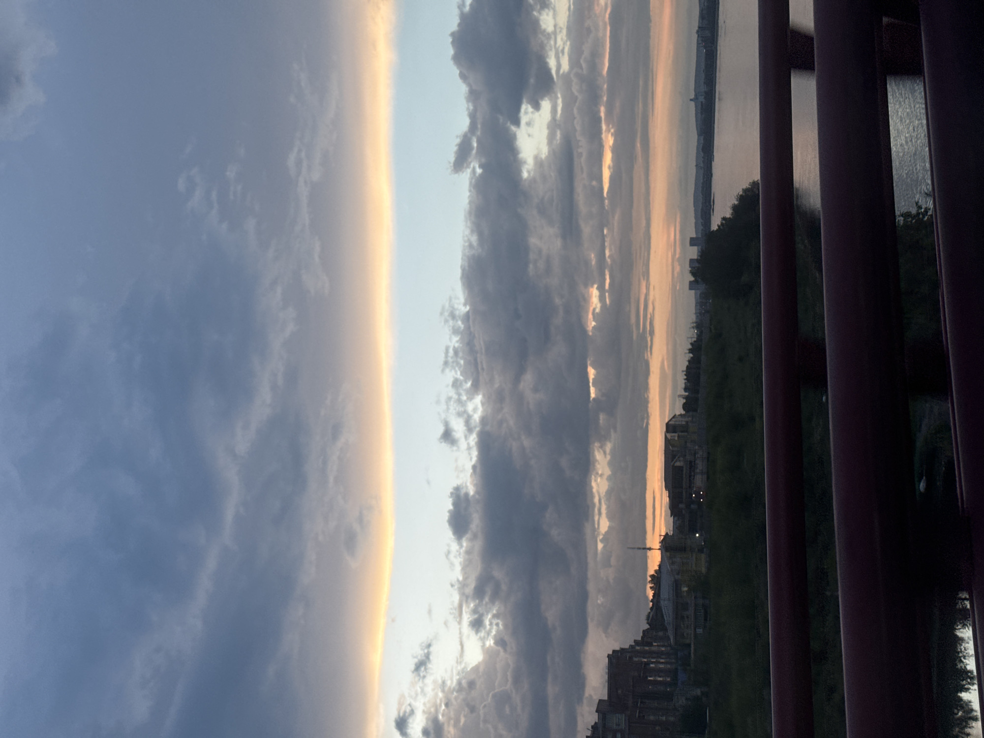 Angara River sky at golden hour, Irkutsk