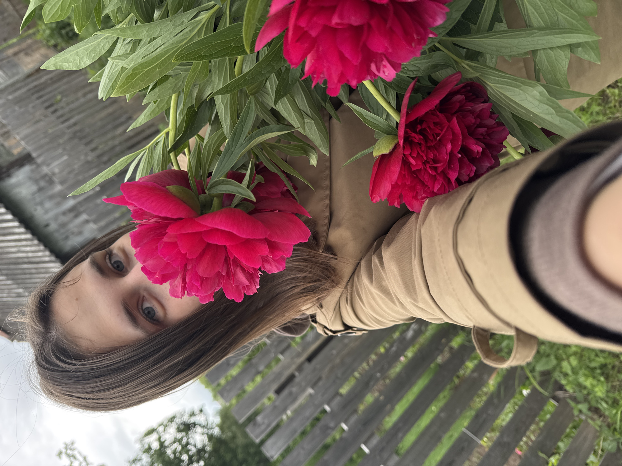 Pink peony photography session documented in Vereshchagino, Russia