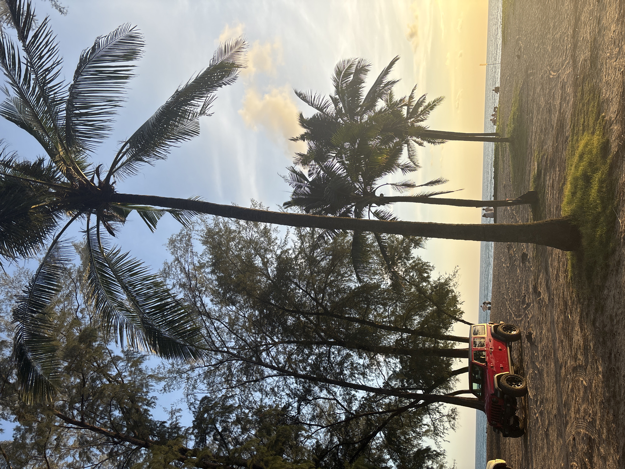 Horses, Jeeps, and golden hour at a Choeng Thale beach.