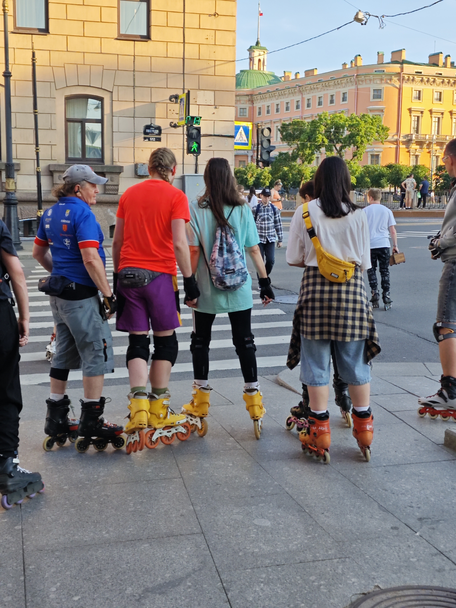 Summer afternoon scenes captured across Saint Petersburg parks and streets