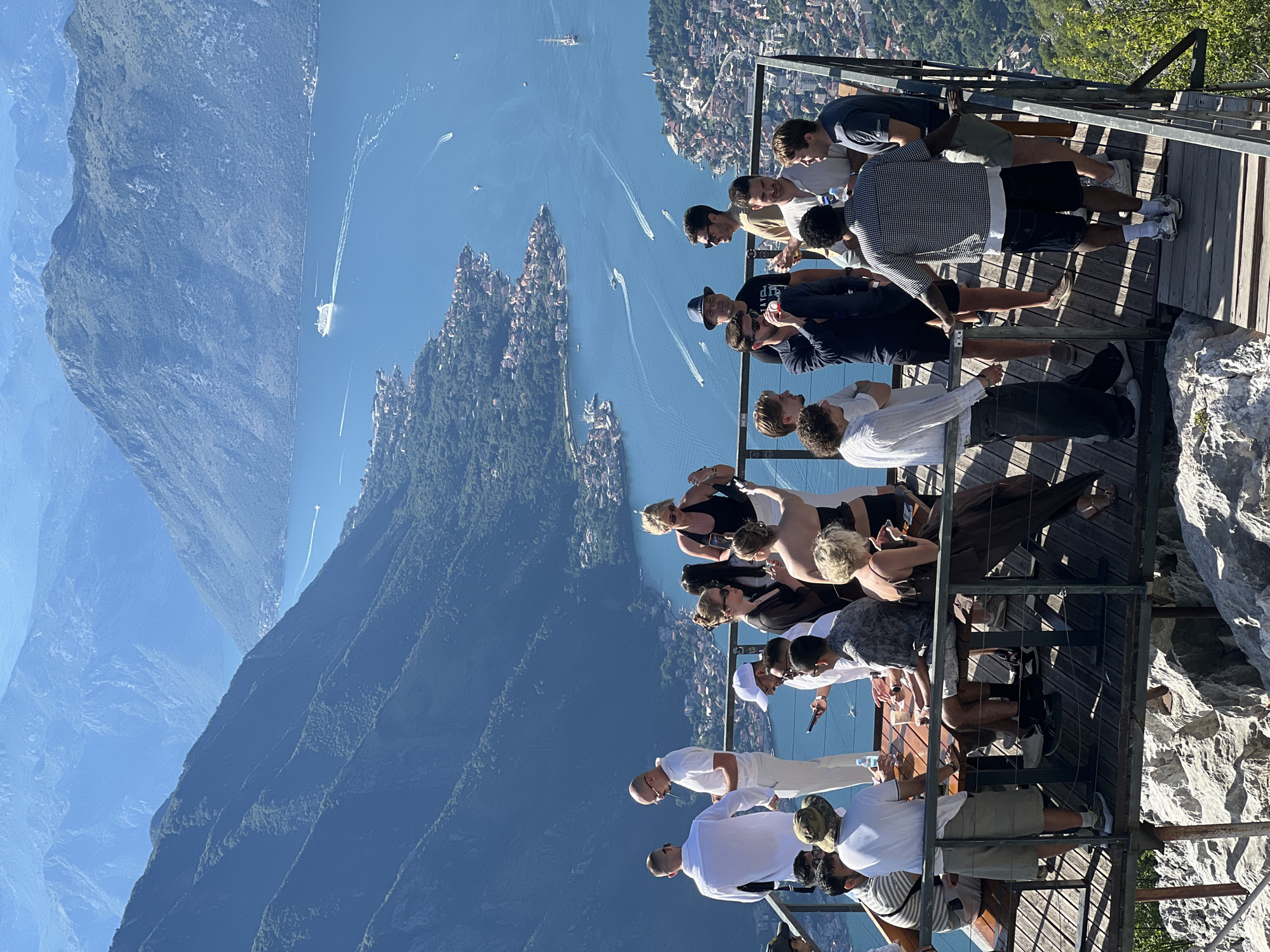 Social gathering at Kotor Bay overlooks, Montenegro