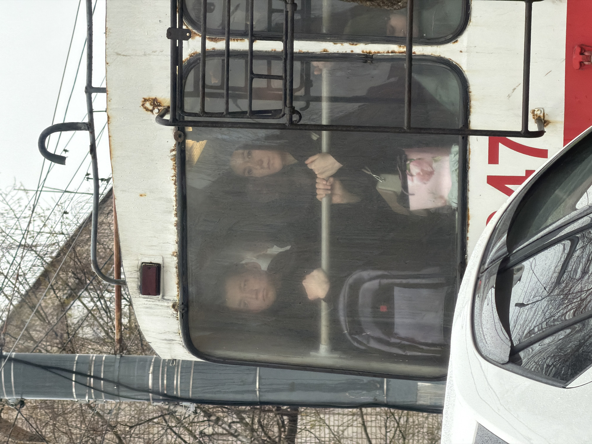 Man photographed in car during early morning in Izhevsk