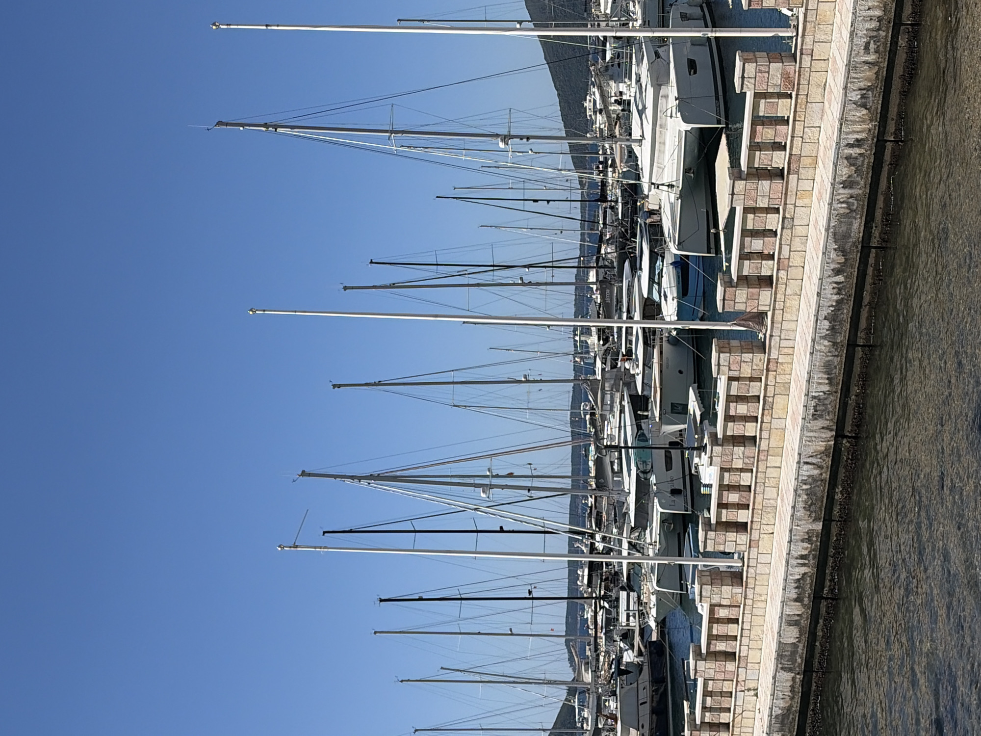 Morning scenes captured at Meljine marina, Montenegro waterfront
