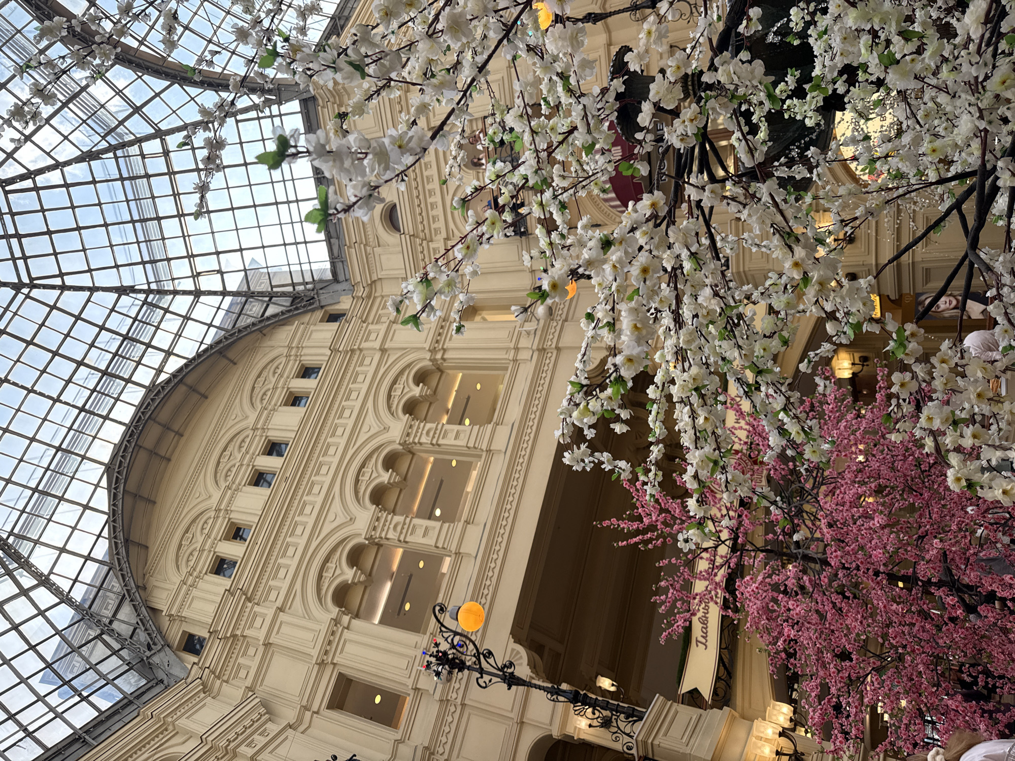 Interior view of Moscow's GUM shopping mall documented