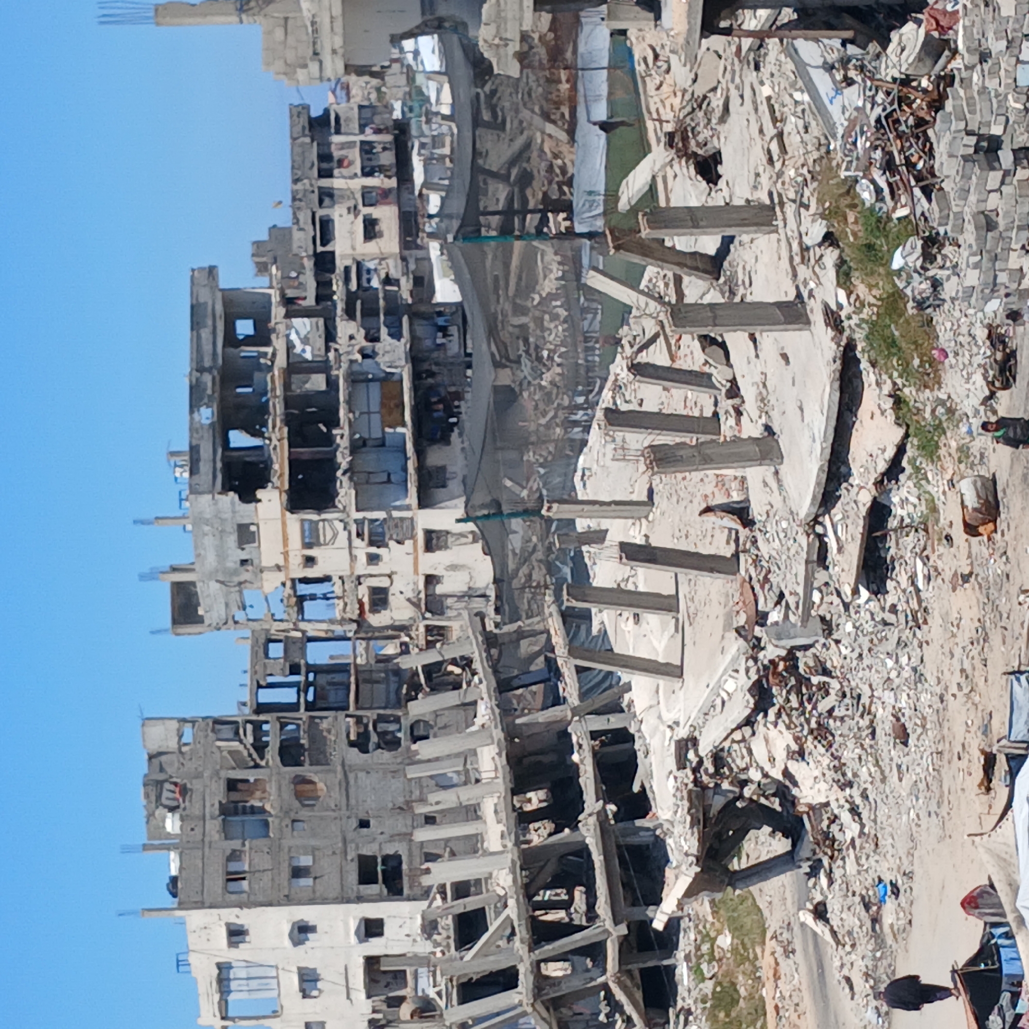 Gaza urban landscape shows extensive building damage April 2026
