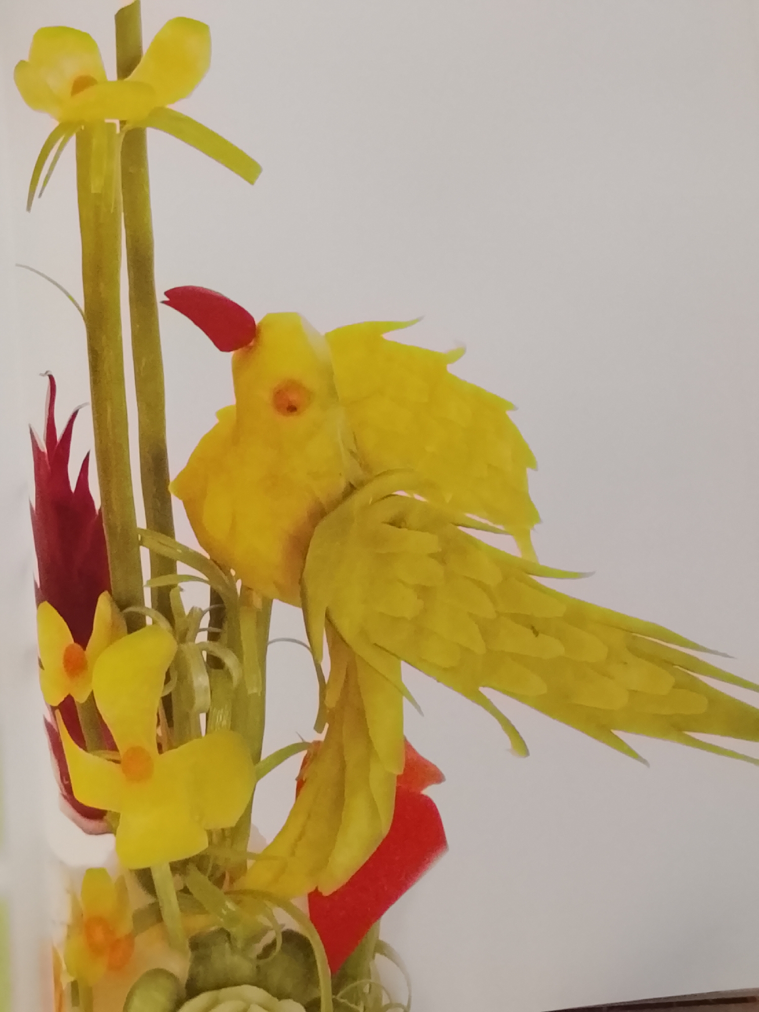 Elaborate vegetable art display features carved animal sculptures in Venezuela