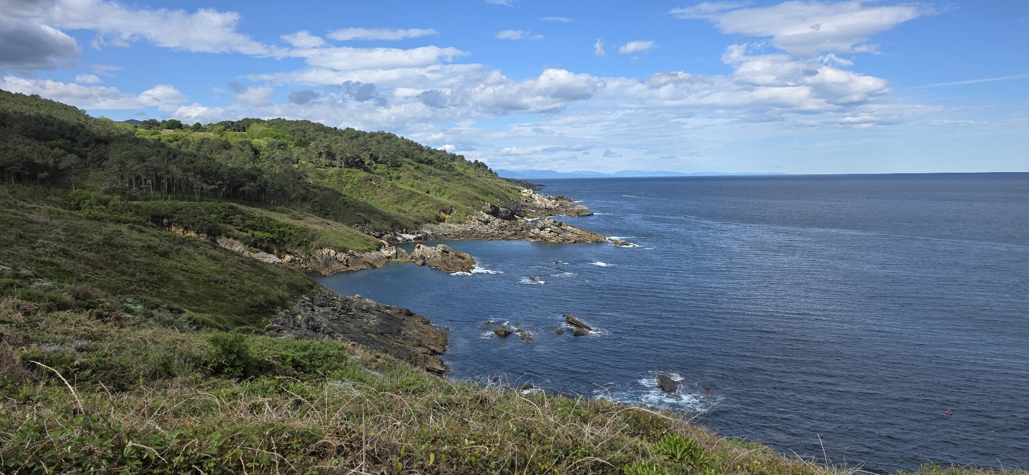 Coastal landscape documented in Hondarribia, Spain