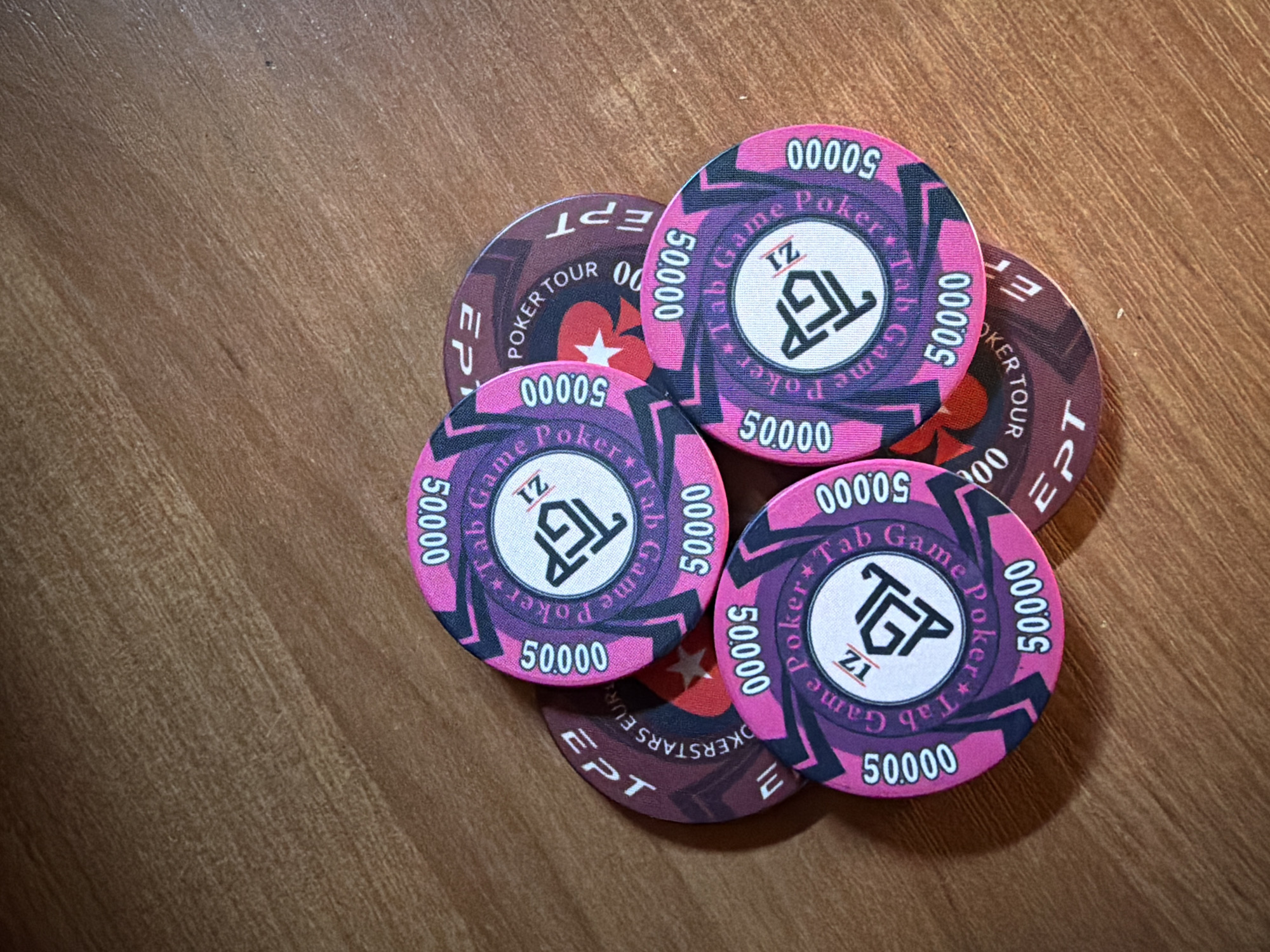Poker chips spotted on table in Russian village