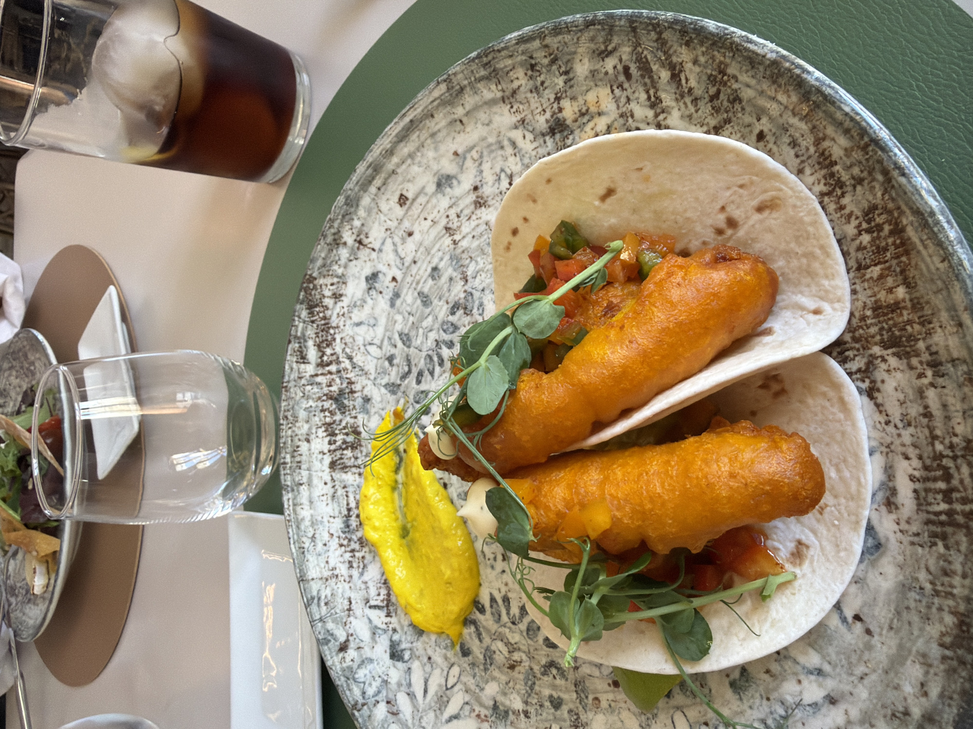 Fish tacos served at Valencia restaurant