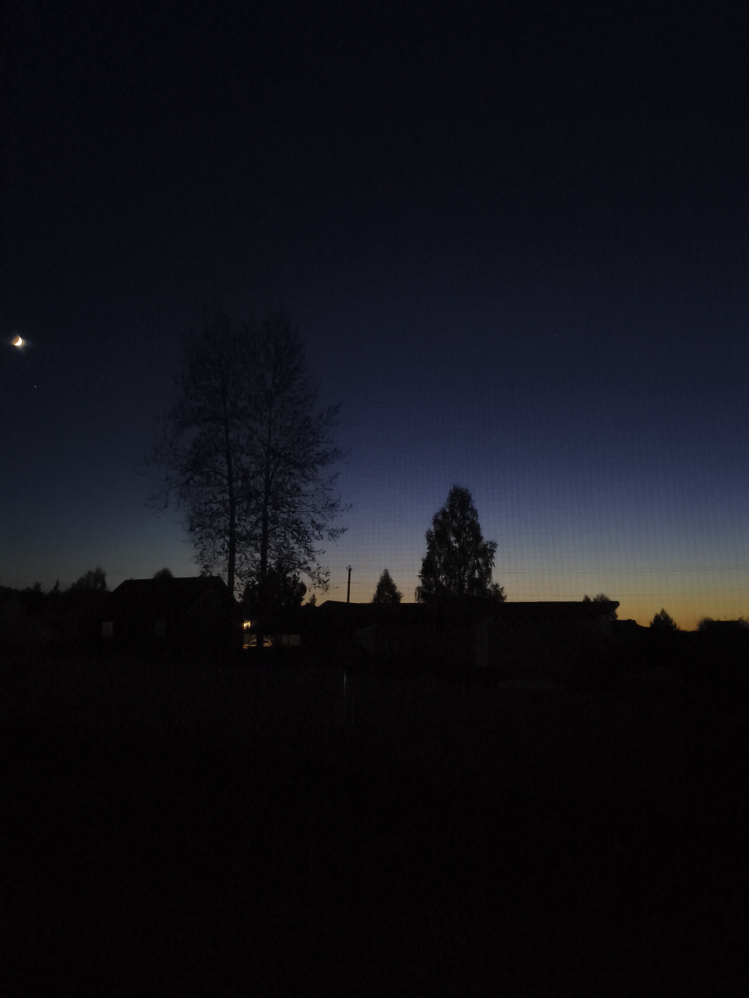 Evening scenes documented in Русский Вожой, Russia