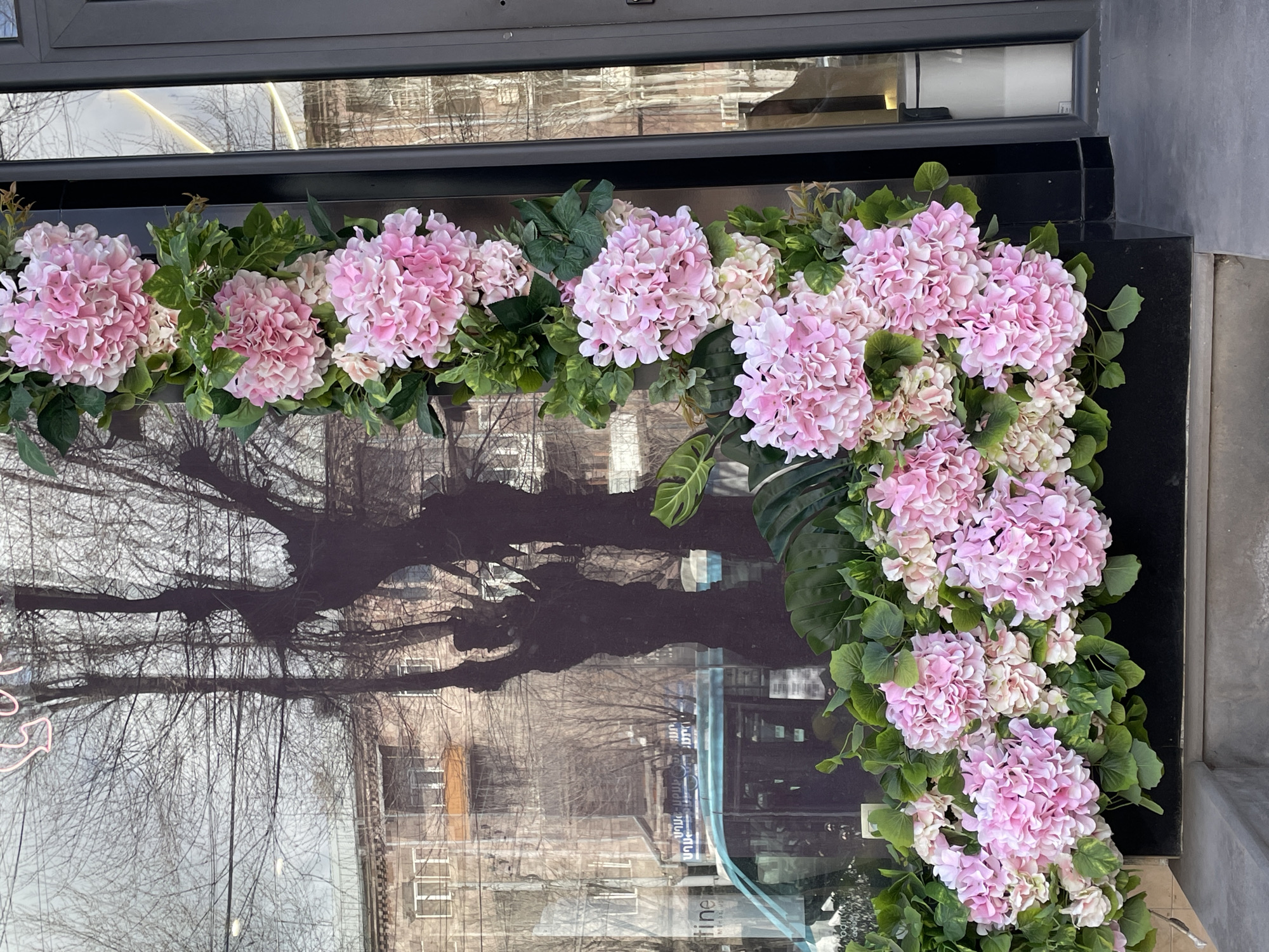 Spring flower displays spotted in Yerevan shop windows