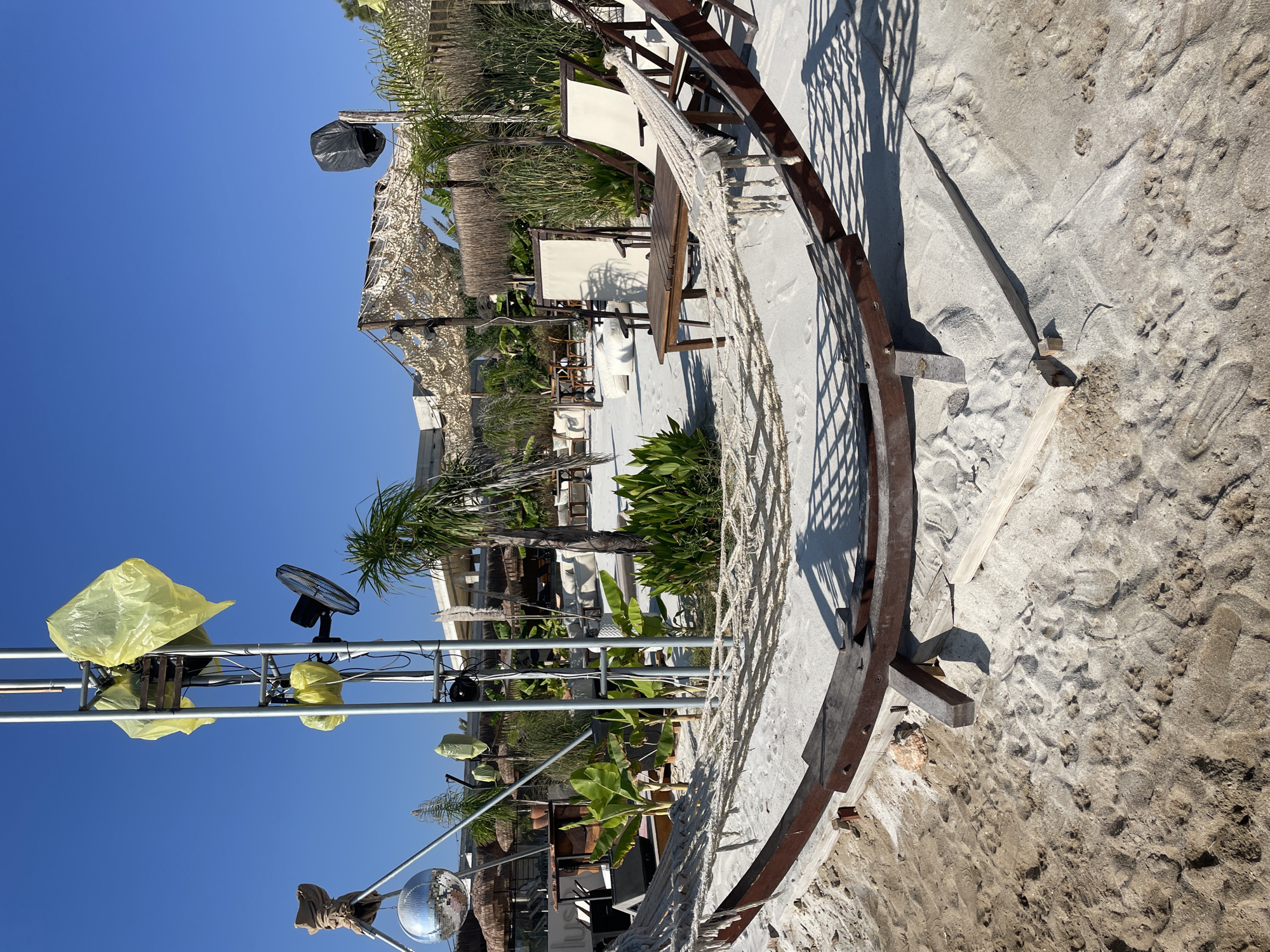 Northern Cyprus beach club on a quiet summer morning