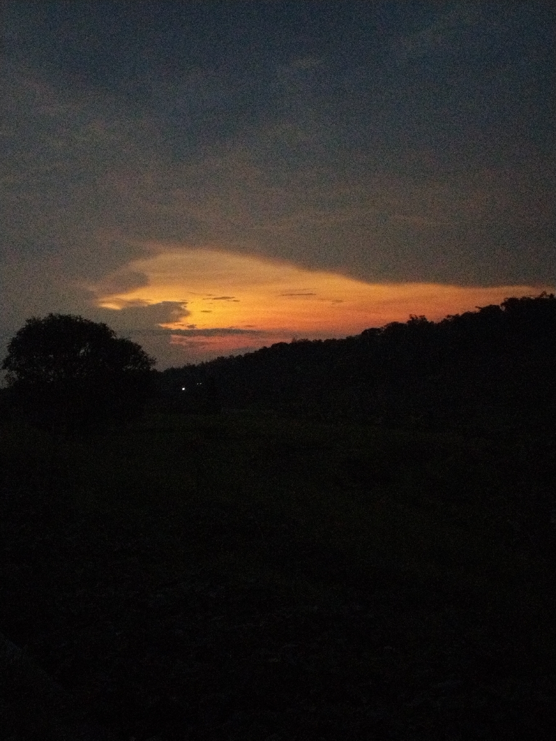 Twilight landscape captured in rural Doplang, Indonesia