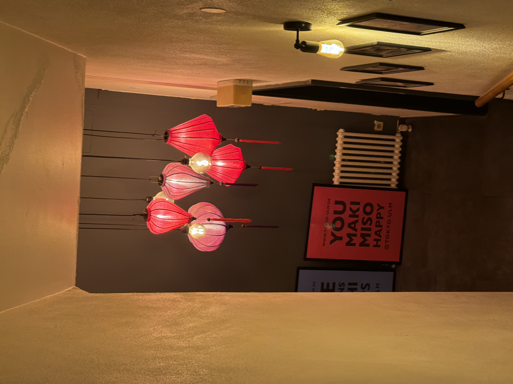 Japanese restaurant interior documented in Ulm, Germany